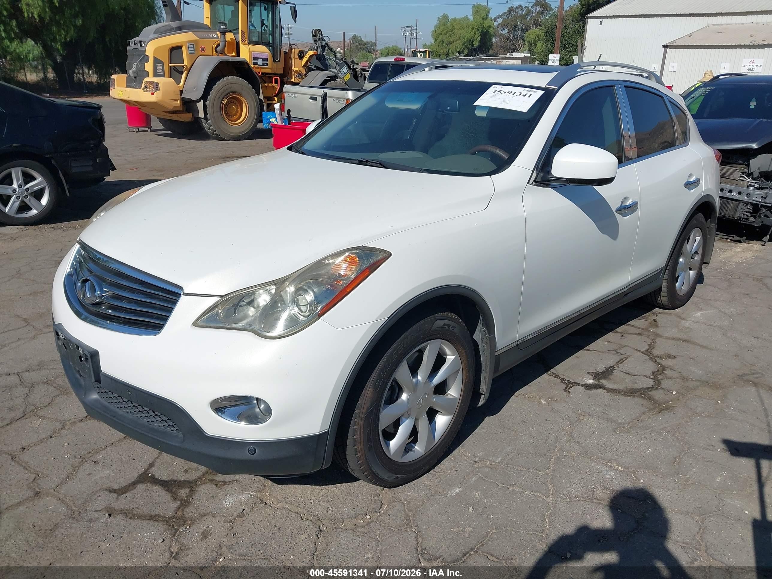 2010 Infiniti Ex35 Journey White vin: JN1AJ0HR0AM755439