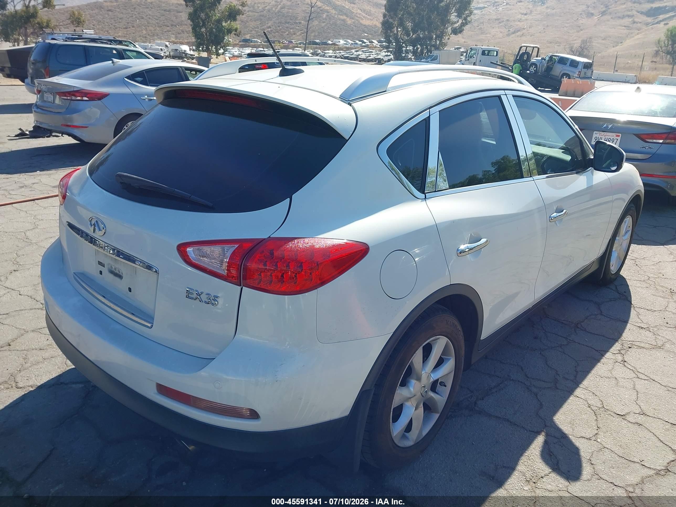 2010 Infiniti Ex35 Journey White vin: JN1AJ0HR0AM755439