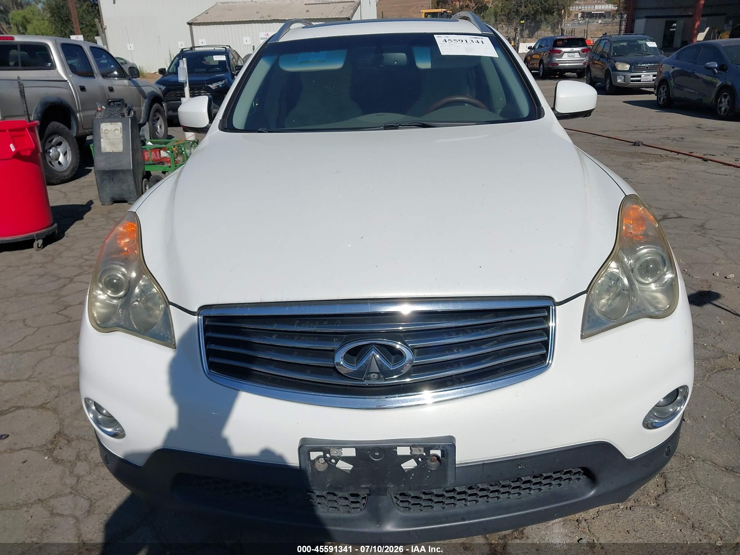 2010 Infiniti Ex35 Journey White vin: JN1AJ0HR0AM755439
