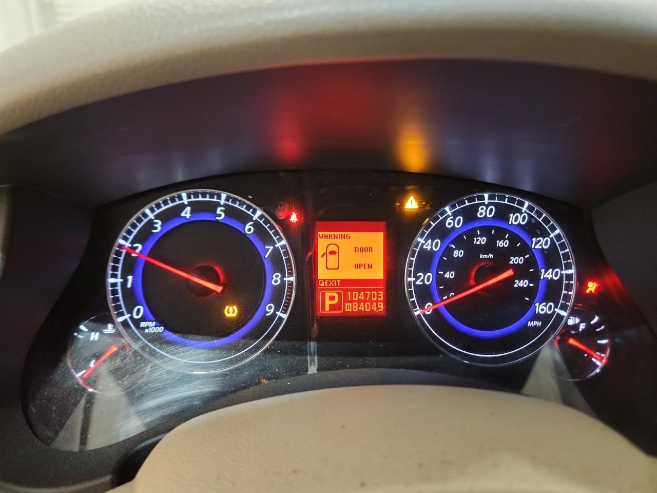 2010 Infiniti Ex35 Base Черный vin: JN1AJ0HR6AM752691 Damage: Warning Light - Srs, On, Unacceptable