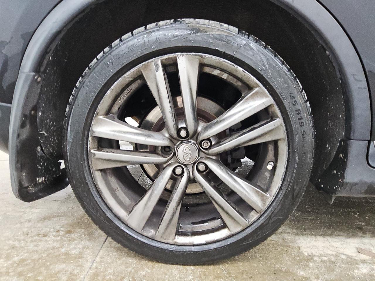 2012 Infiniti Ex35 Base Black vin: JN1AJ0HR6CM452829 Damage: Right Rear Wheel, Curb Rash, > 12 Inches
