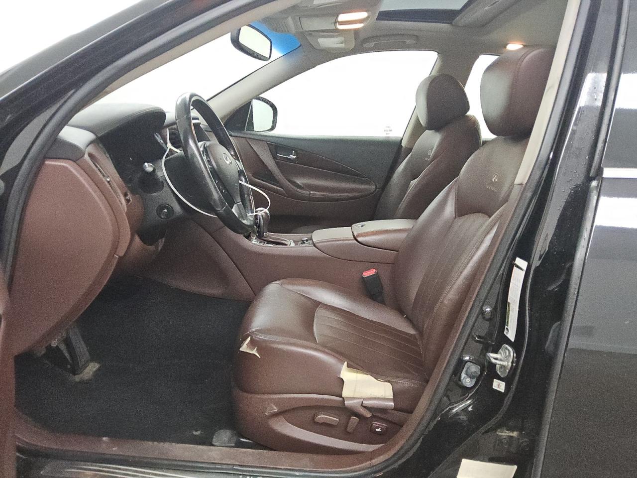 2012 Infiniti Ex35 Base Black vin: JN1AJ0HR6CM452829 Damage: Left Front Seat, Worn, Replacement Required