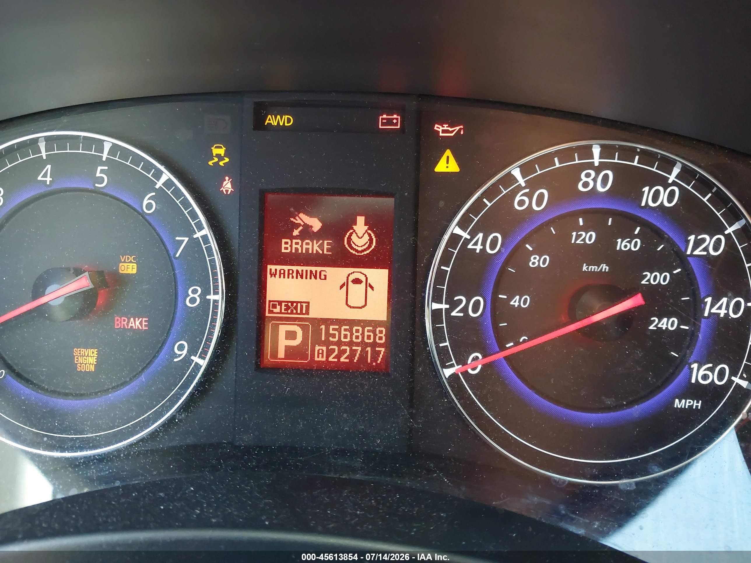 2010 Infiniti Ex35 Journey Blue vin: JN1AJ0HR7AM757981