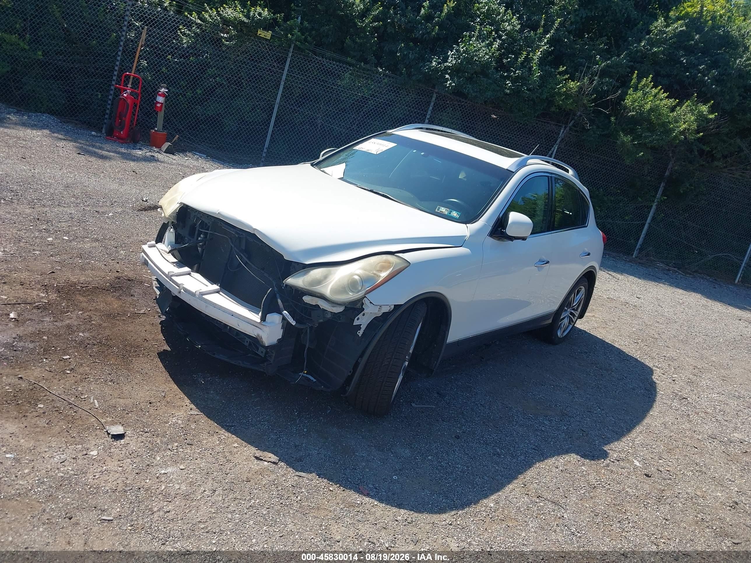 2012 Infiniti Ex35 Journey White vin: JN1AJ0HR7CM451513