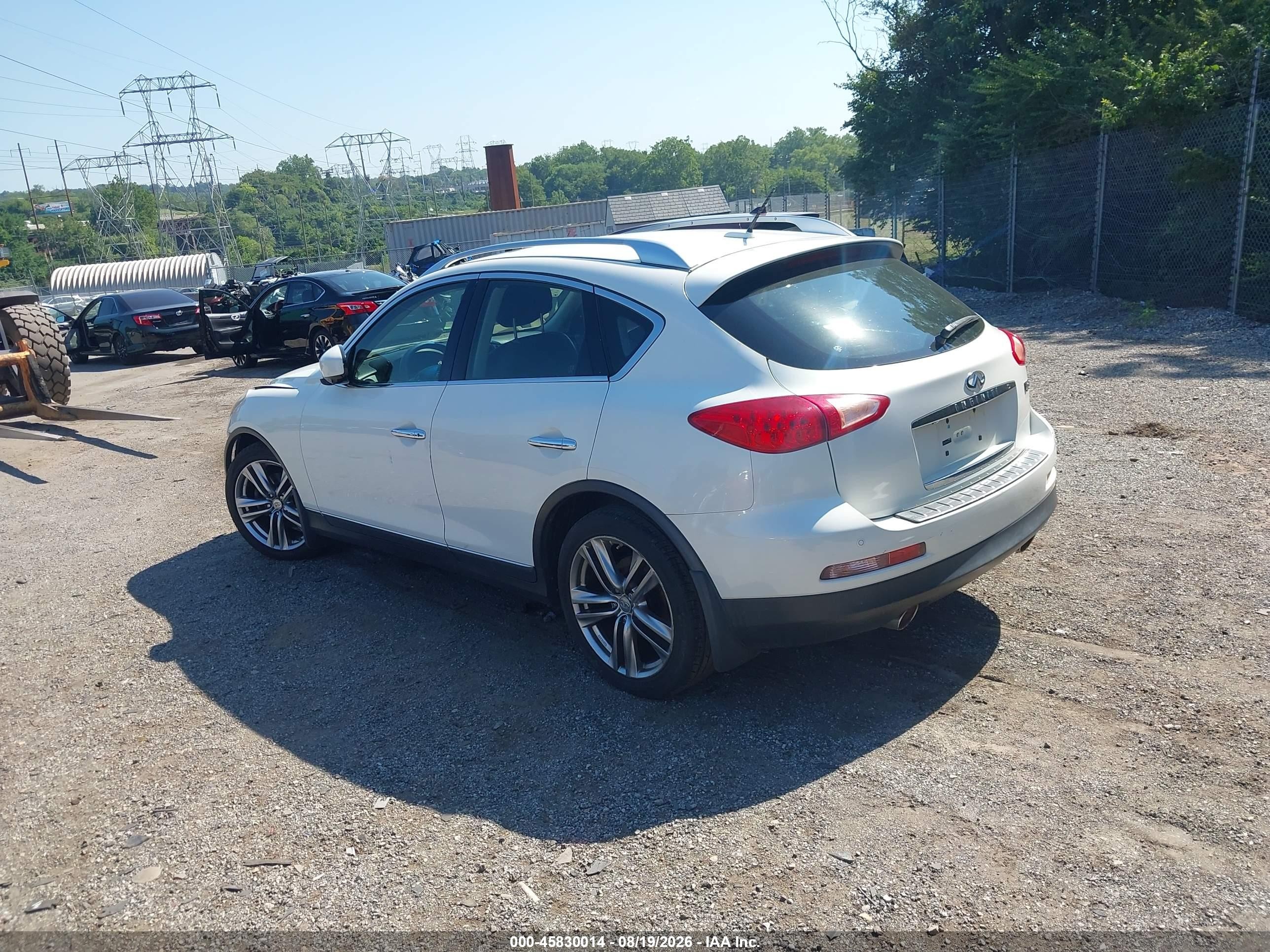 2012 Infiniti Ex35 Journey White vin: JN1AJ0HR7CM451513