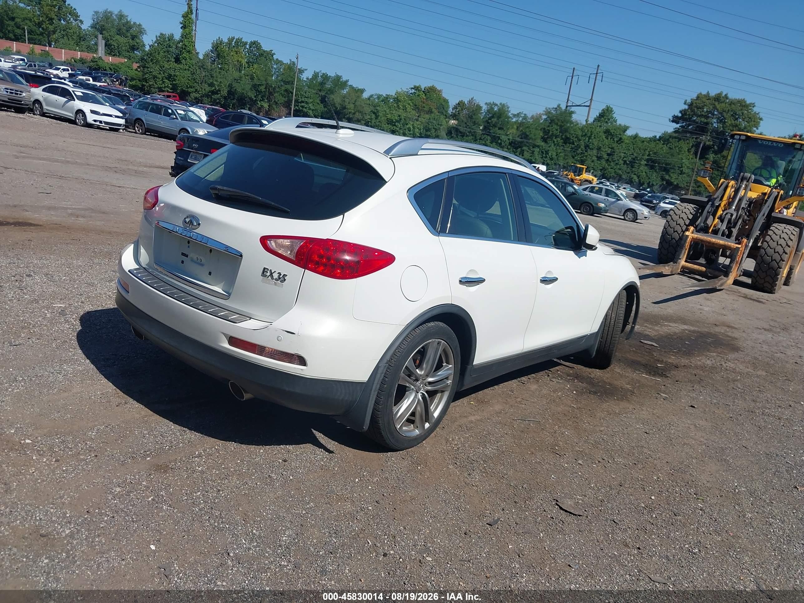 2012 Infiniti Ex35 Journey White vin: JN1AJ0HR7CM451513