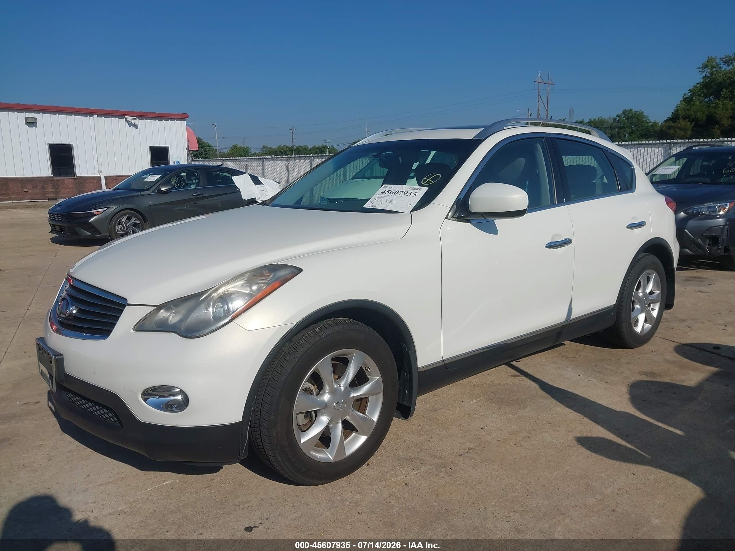 2010 Infiniti Ex35 Journey Белый vin: JN1AJ0HR8AM755026