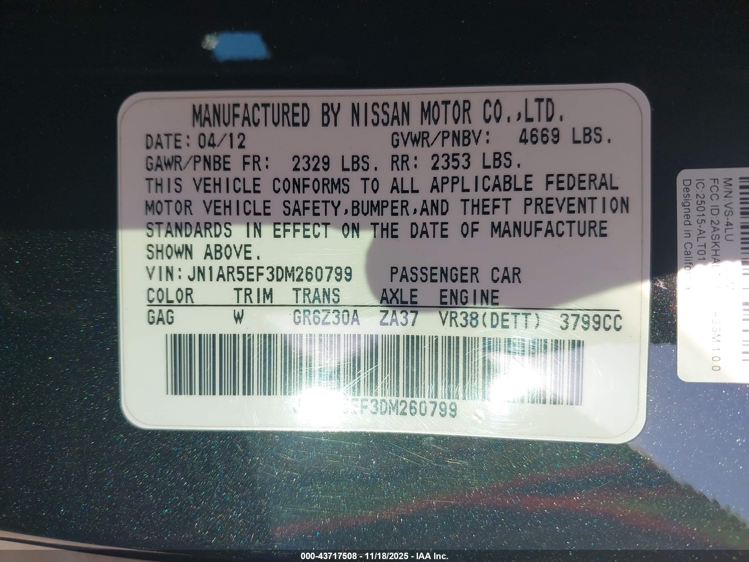 2013 Nissan Gt-r Premium Black vin: JN1AR5EF3DM260799