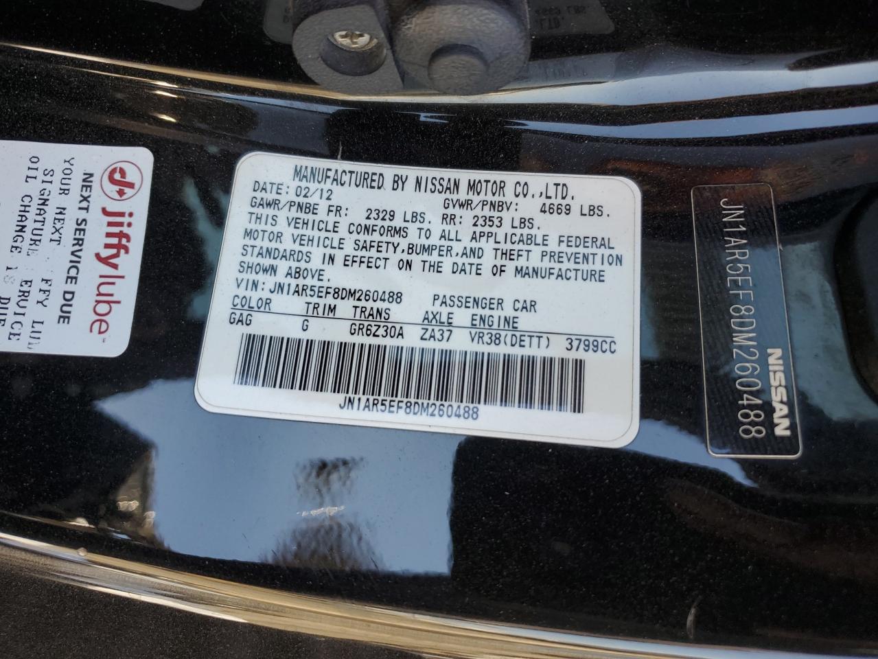 2013 Nissan Gt-r Premium Black vin: JN1AR5EF8DM260488