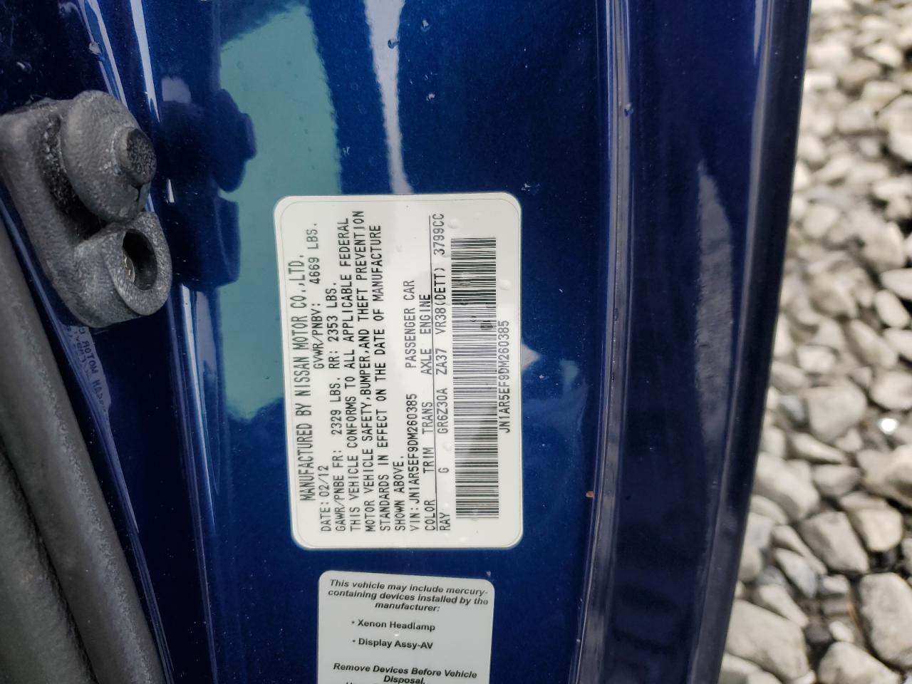 2013 Nissan Gt-r Premium Blue vin: JN1AR5EF9DM260385