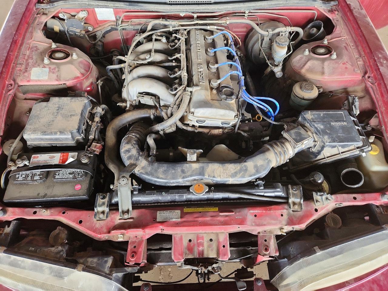 1995 Nissan 240sx Base Burgundy vin: JN1AS44D4SW007104