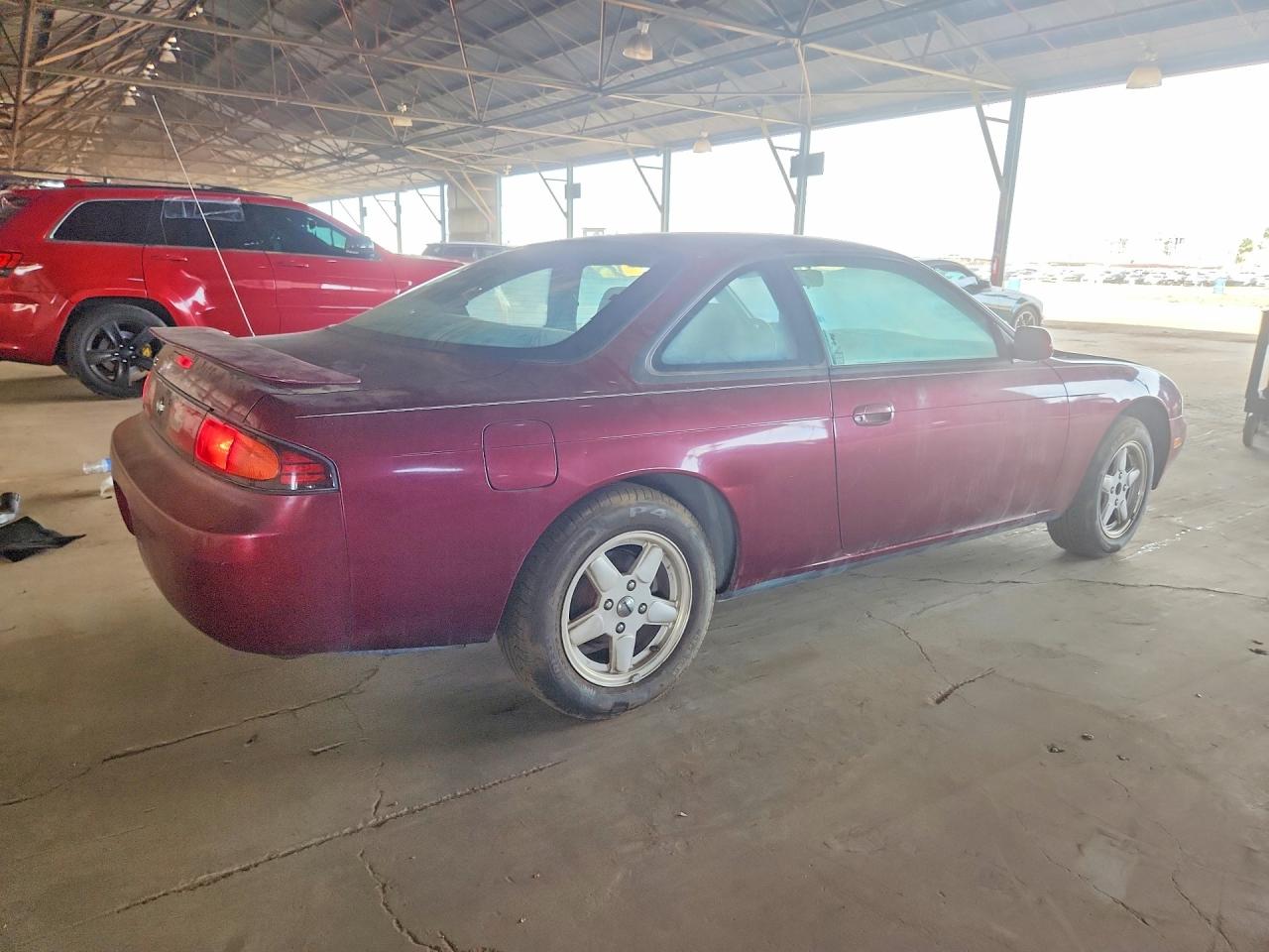 1995 Nissan 240sx Base Burgundy vin: JN1AS44D4SW007104