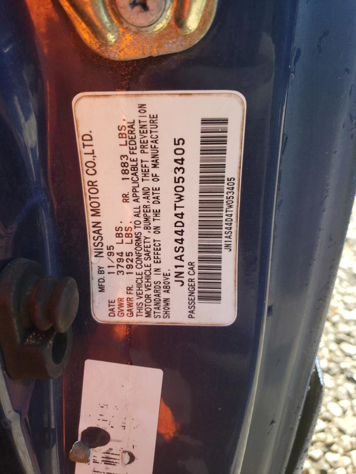 1996 Nissan 240sx Base Blue vin: JN1AS44D4TW053405
