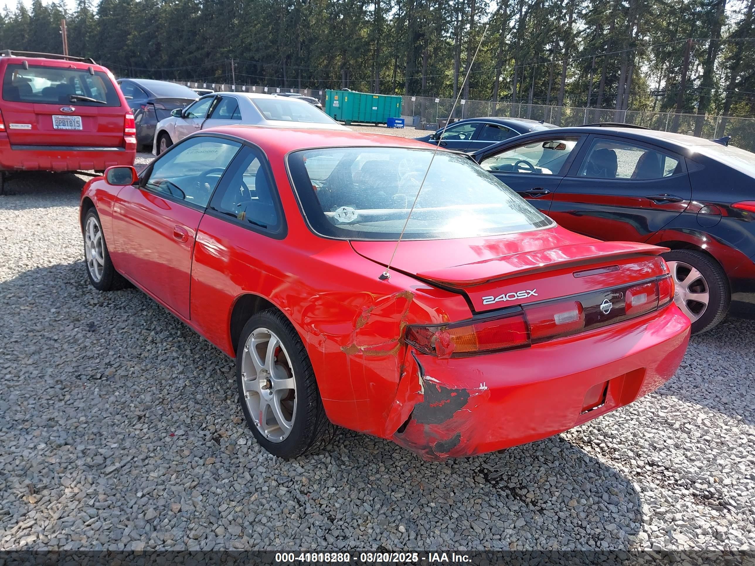 1996 Nissan 240sx Se Red vin: JN1AS44D7TW053849