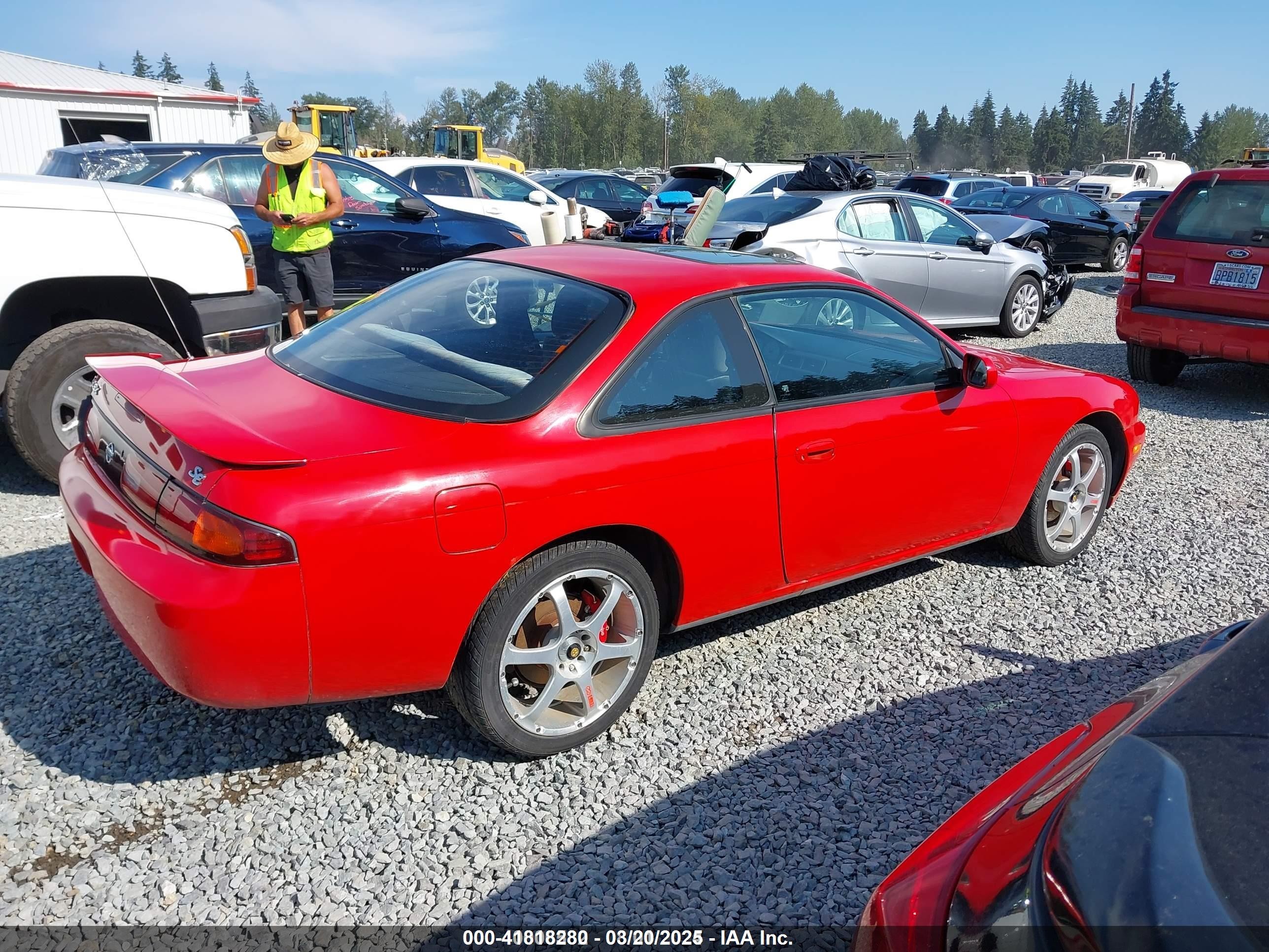 1996 Nissan 240sx Se Red vin: JN1AS44D7TW053849