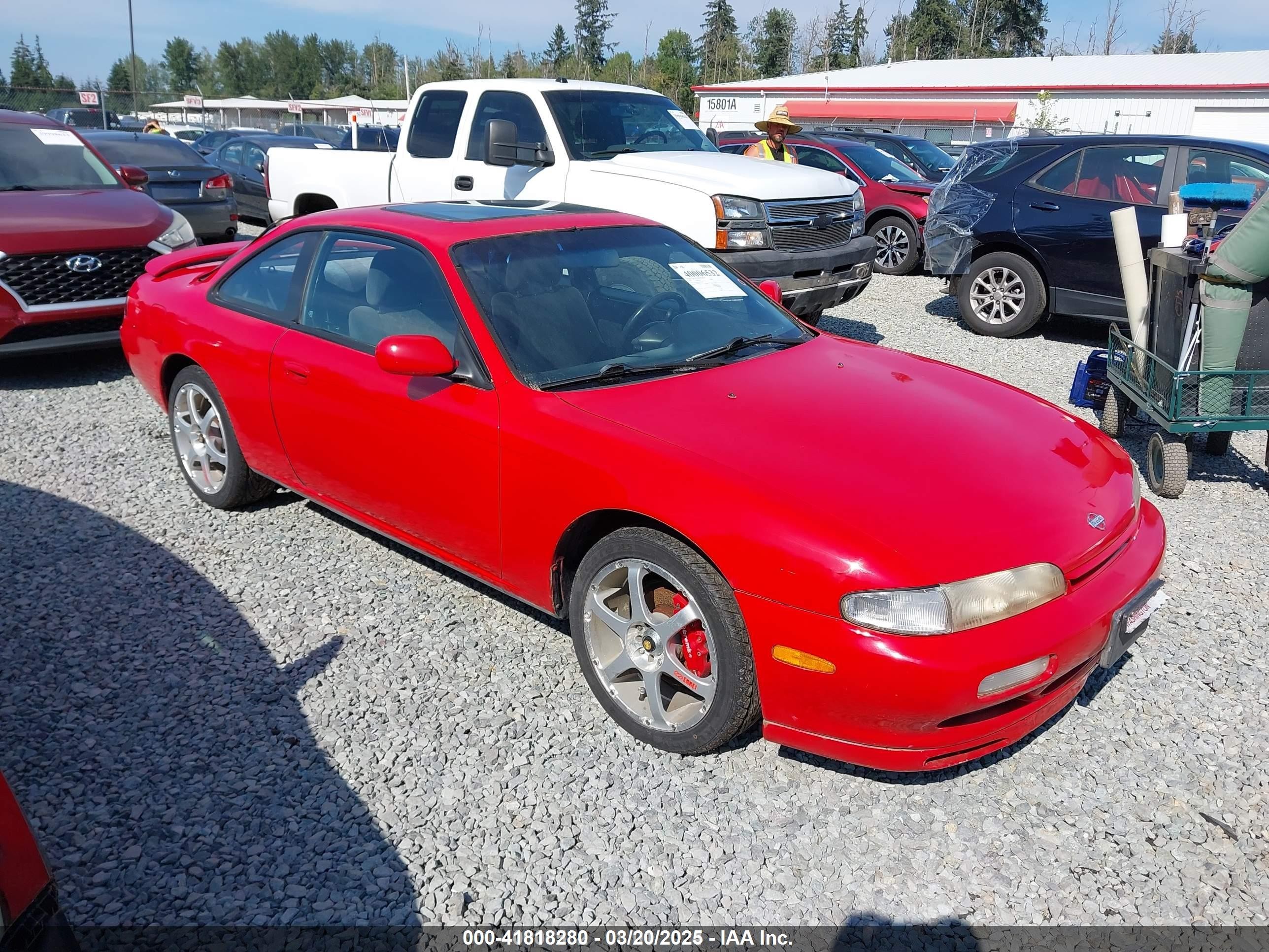 1996 Nissan 240sx Se Red vin: JN1AS44D7TW053849