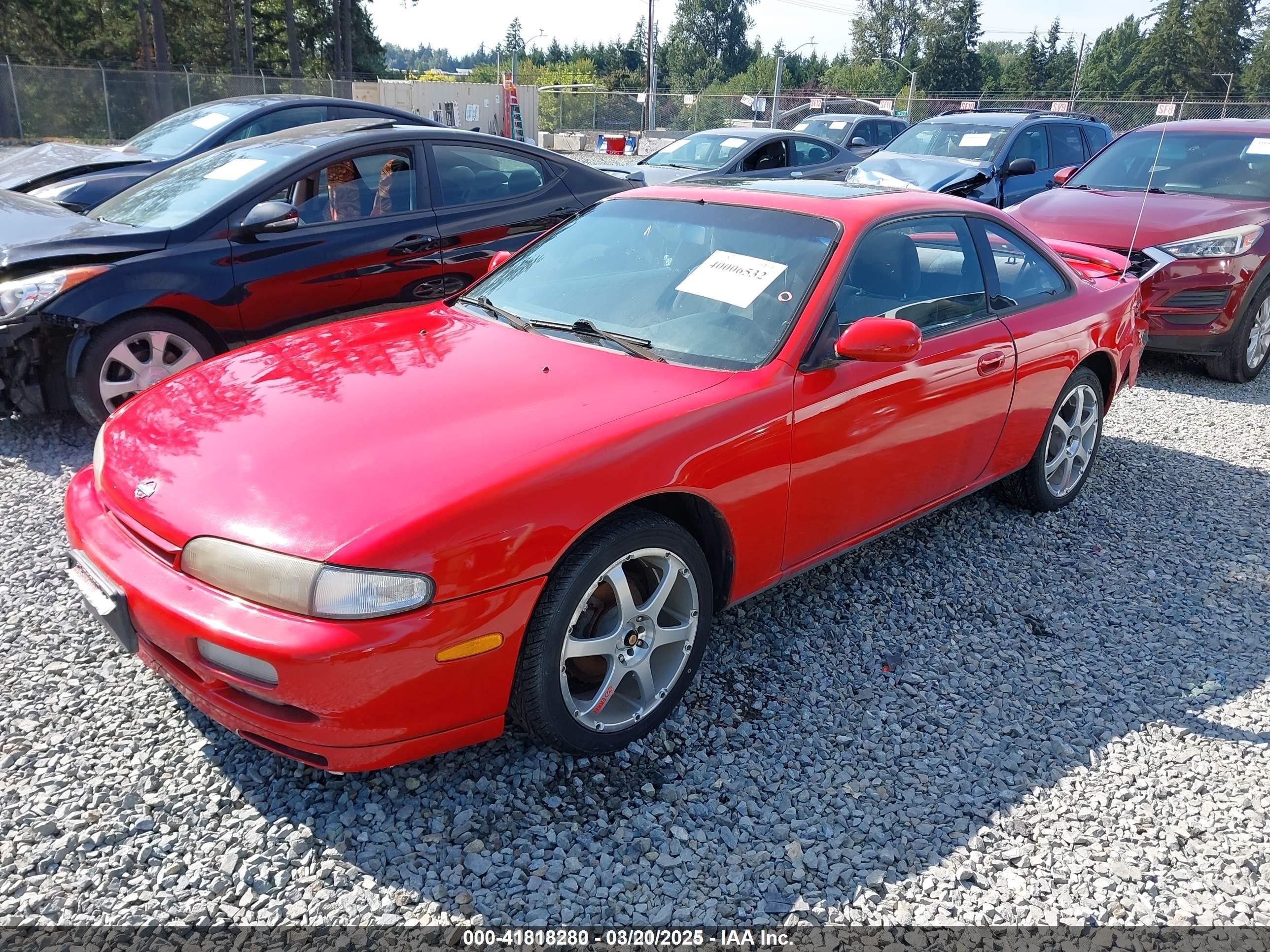 1996 Nissan 240sx Se Red vin: JN1AS44D7TW053849