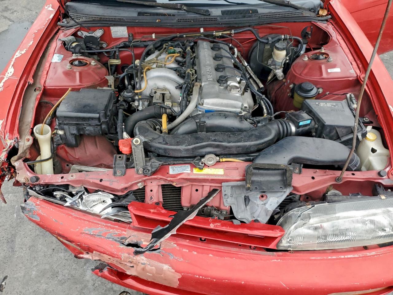 1996 Nissan 240sx Base Red vin: JN1AS44DXTW057412