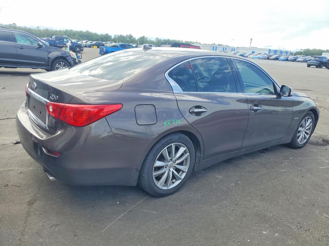 2014 Infiniti Q50 Hybrid Premium Brown vin: JN1AV7AP0EM691379