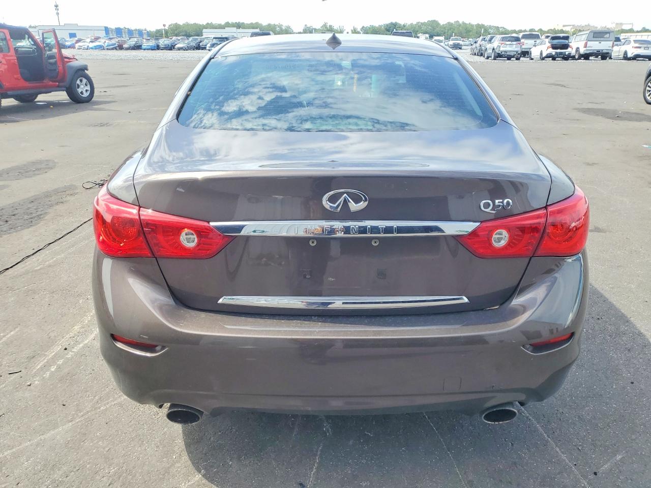 2014 Infiniti Q50 Hybrid Premium Brown vin: JN1AV7AP0EM691379