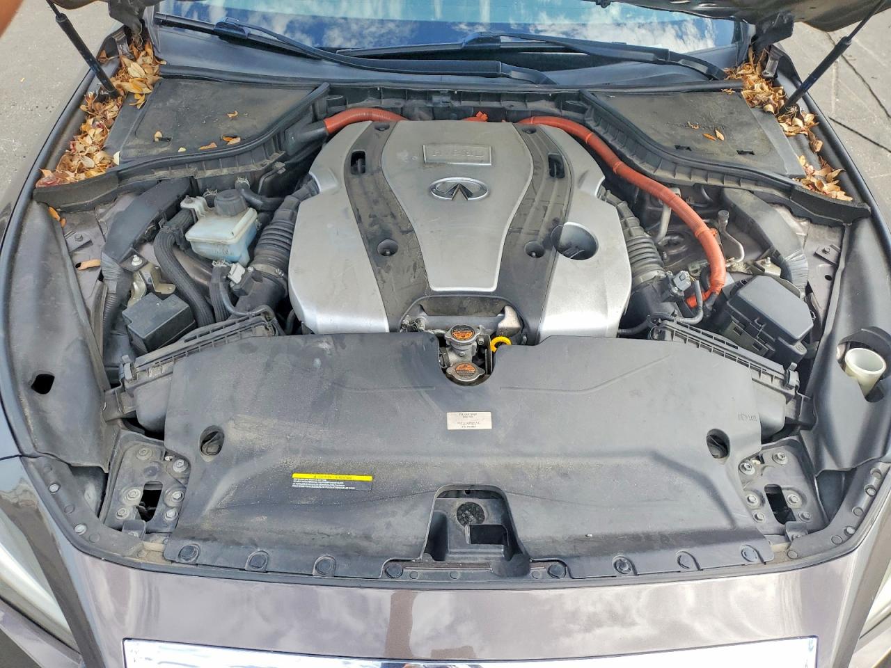 2014 Infiniti Q50 Hybrid Premium Brown vin: JN1AV7AP0EM691379