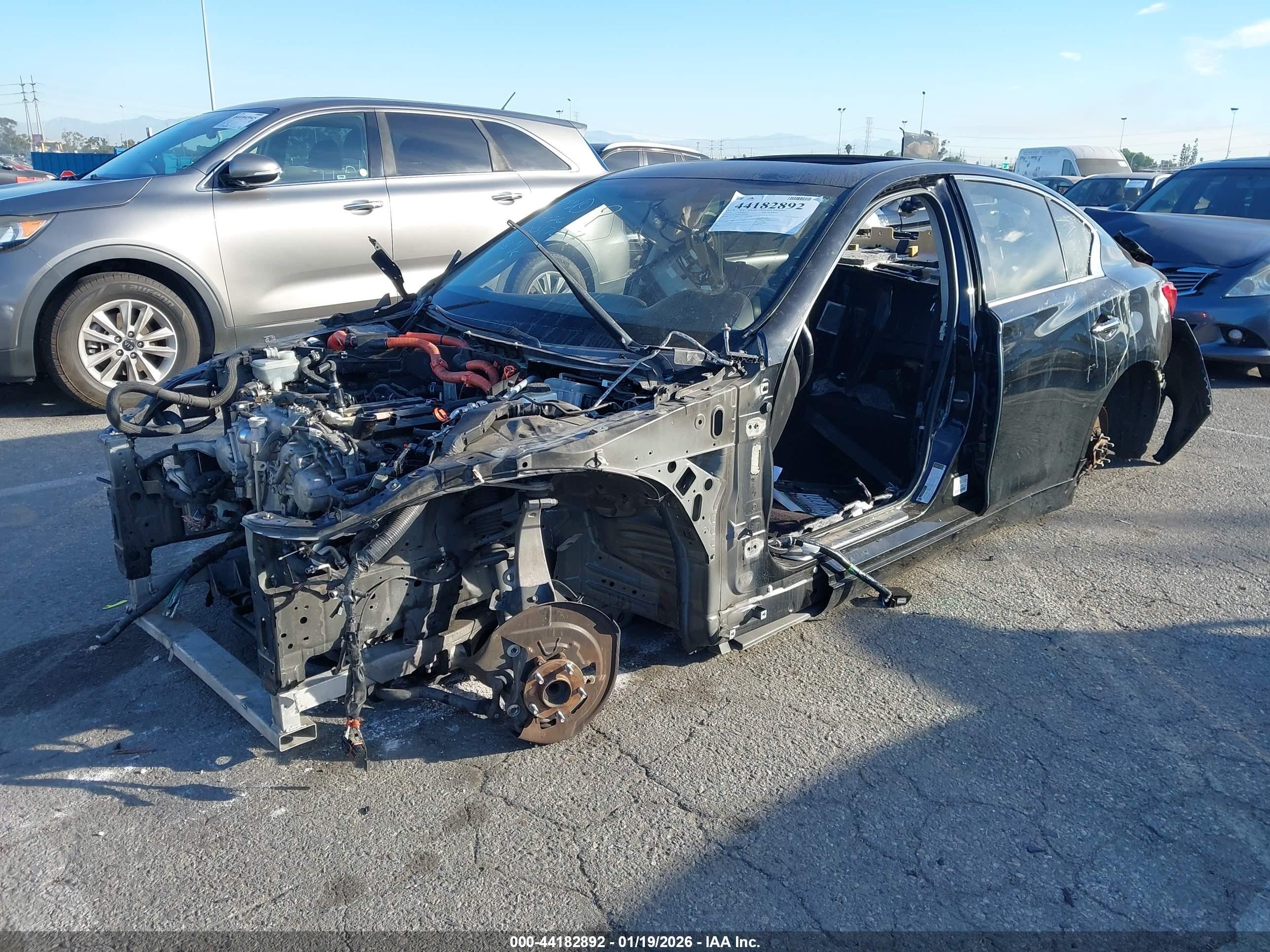 2015 Infiniti Q50 Hybrid Sport Черный vin: JN1AV7AP0FM790236