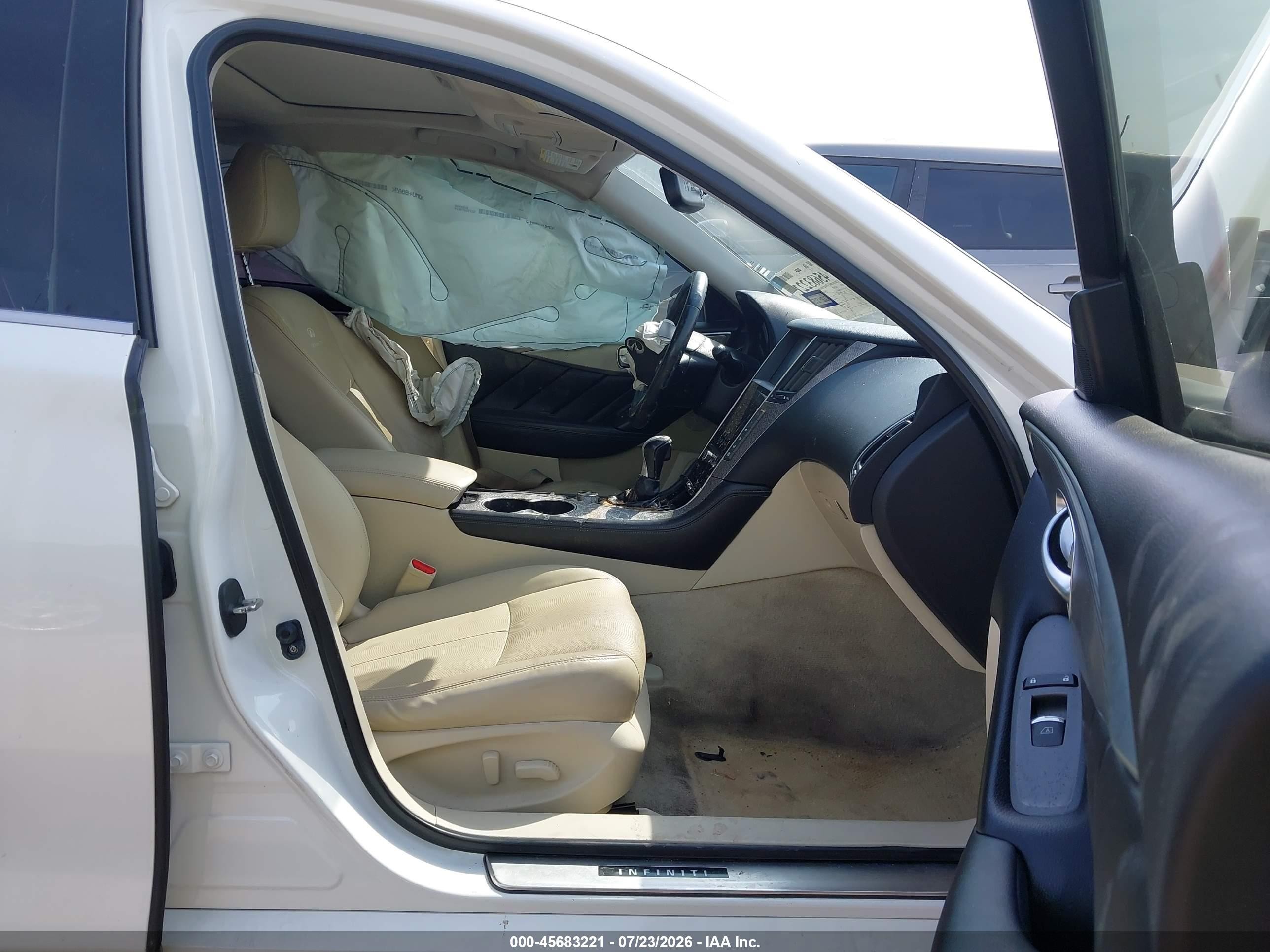 2014 Infiniti Q50 Hybrid Premium Белый vin: JN1AV7AP2EM691559