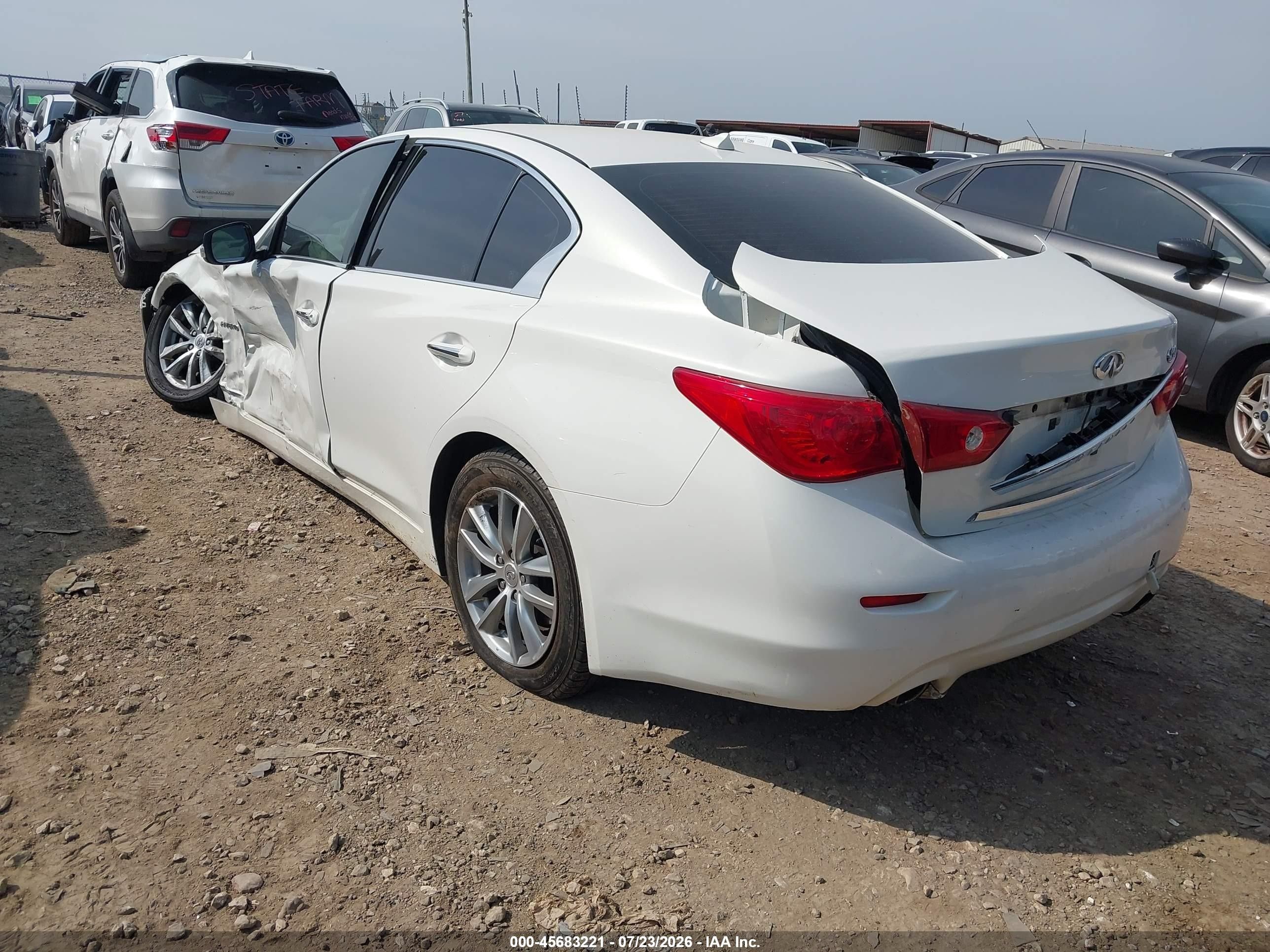2014 Infiniti Q50 Hybrid Premium Белый vin: JN1AV7AP2EM691559