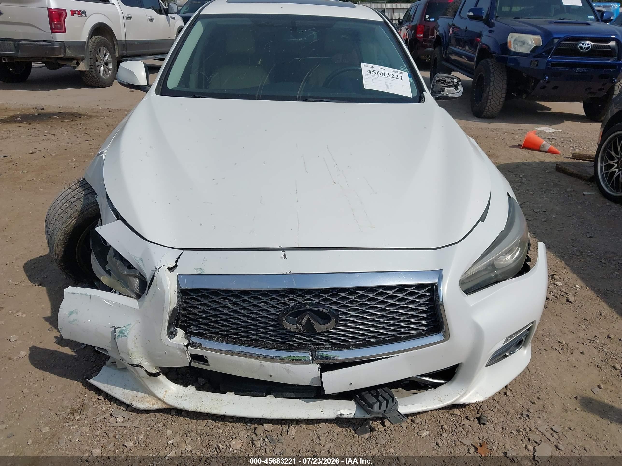 2014 Infiniti Q50 Hybrid Premium Белый vin: JN1AV7AP2EM691559