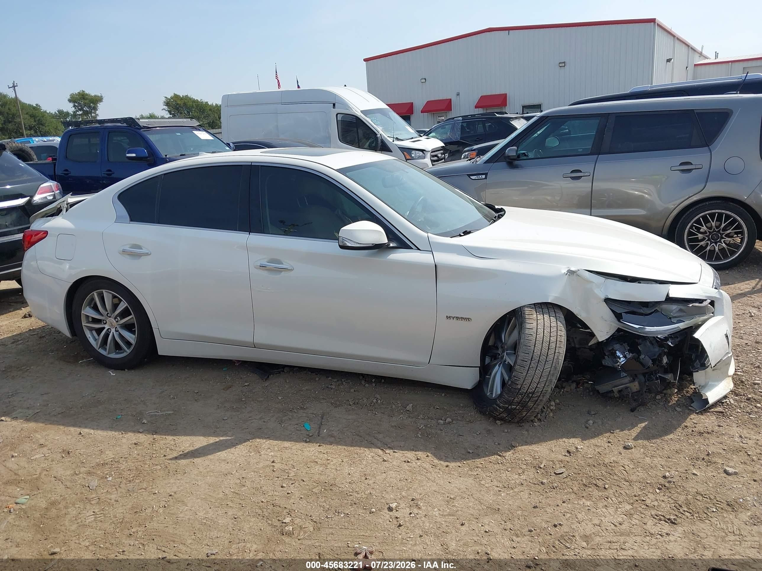 2014 Infiniti Q50 Hybrid Premium Белый vin: JN1AV7AP2EM691559