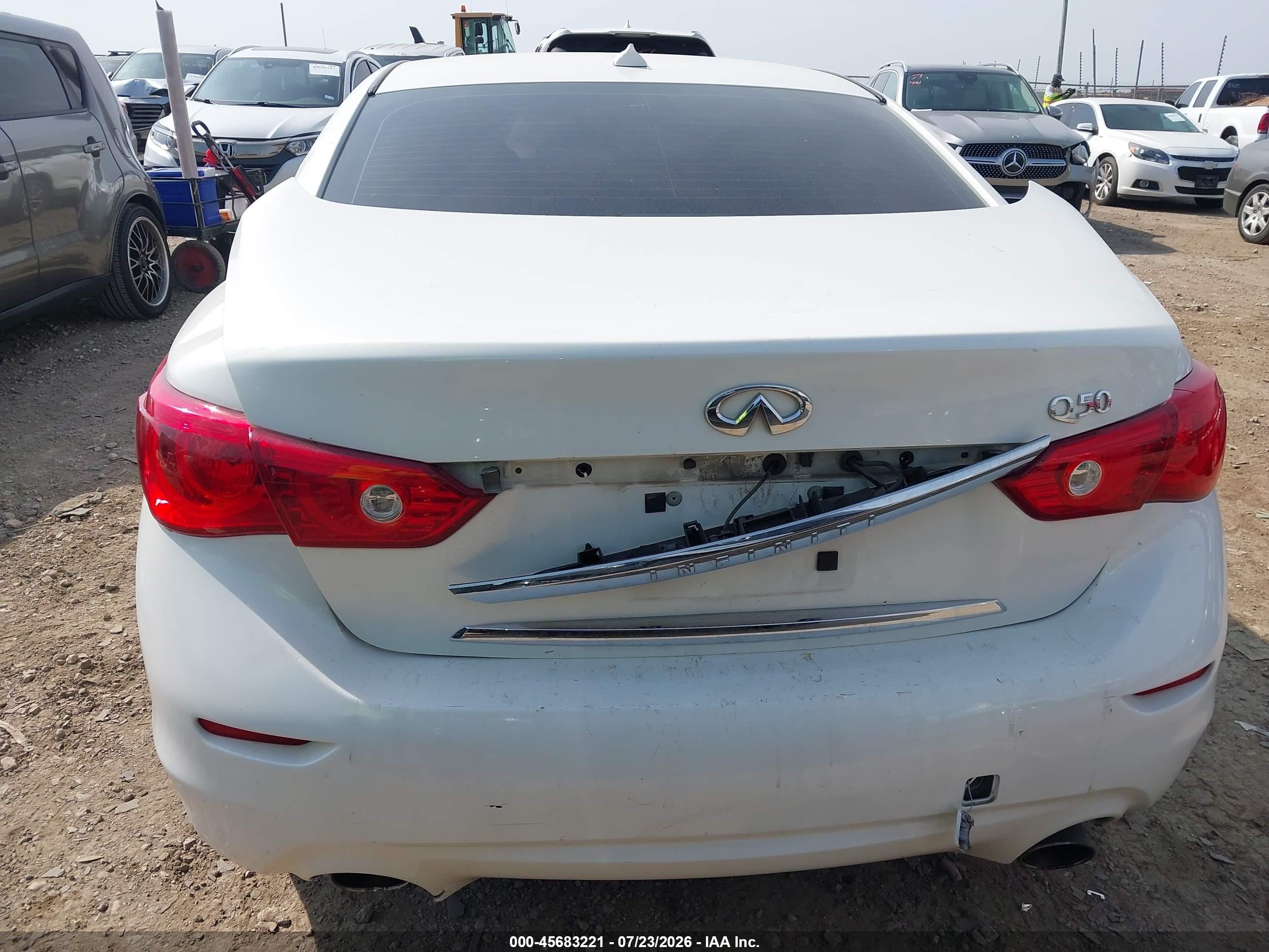 2014 Infiniti Q50 Hybrid Premium Белый vin: JN1AV7AP2EM691559