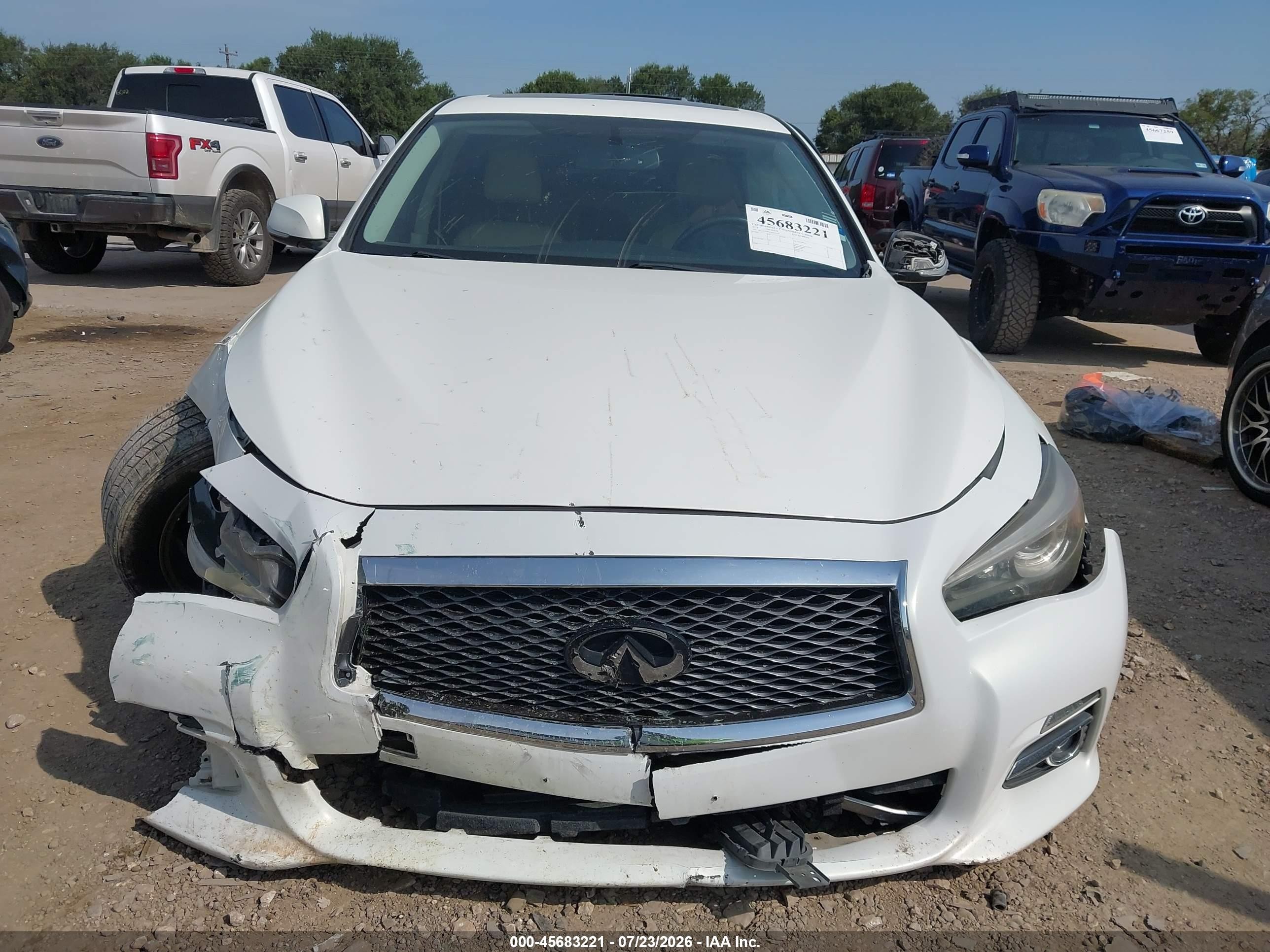 2014 Infiniti Q50 Hybrid Premium Белый vin: JN1AV7AP2EM691559