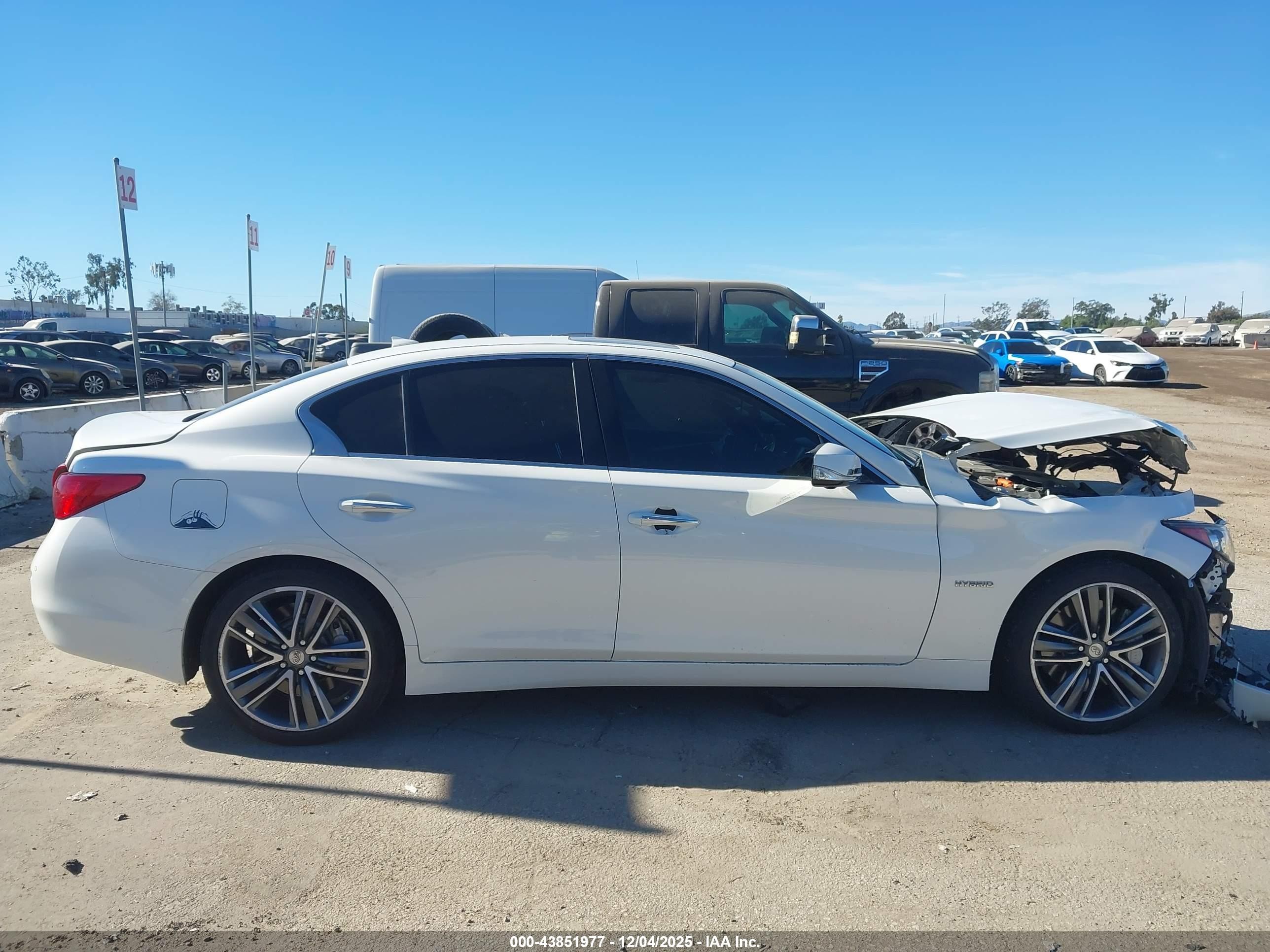 2015 Infiniti Q50 Hybrid Sport White vin: JN1AV7AP2FM790190