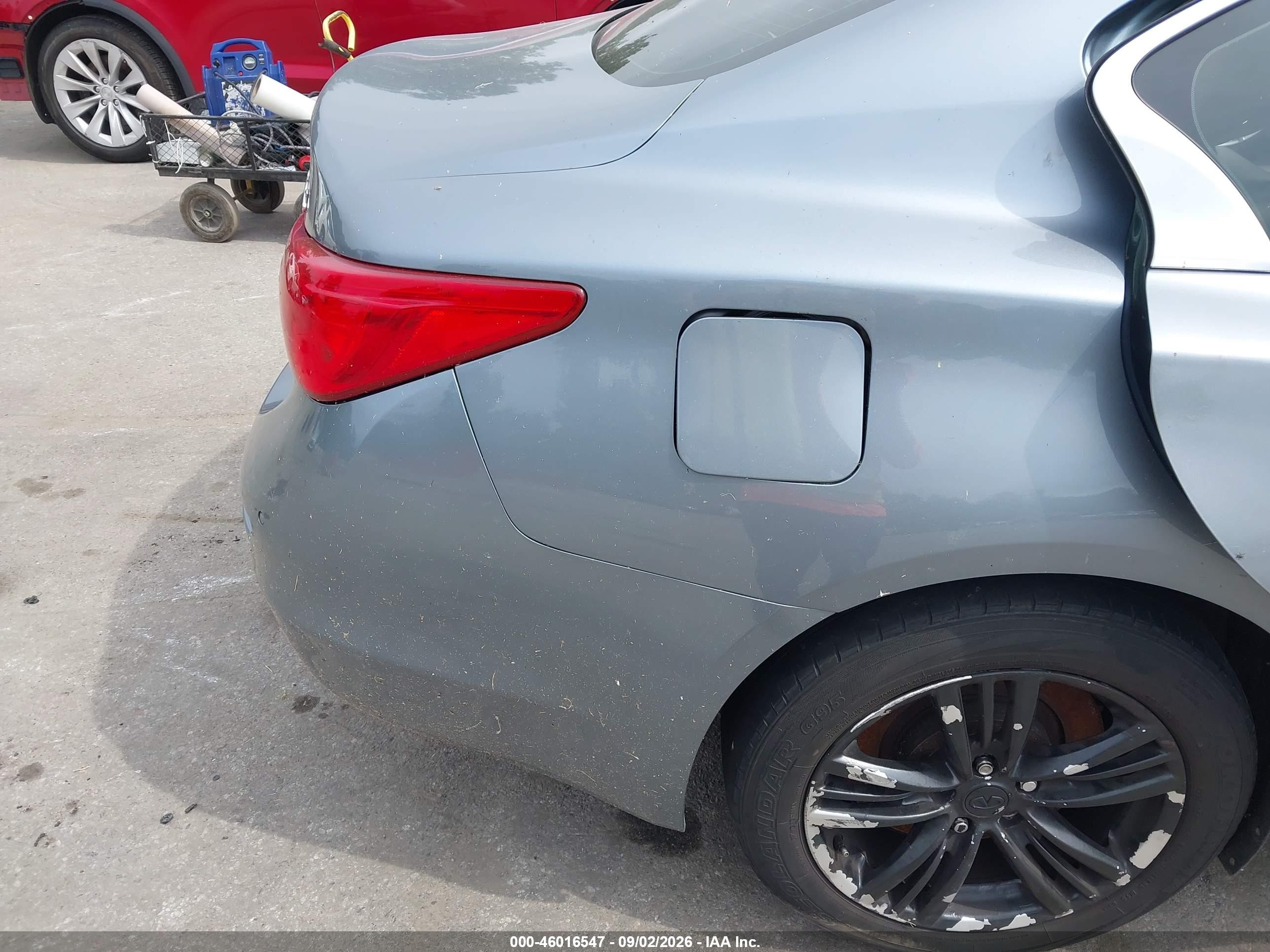 2014 Infiniti Q50 Hybrid Sport Light Blue vin: JN1AV7AP3EM690873