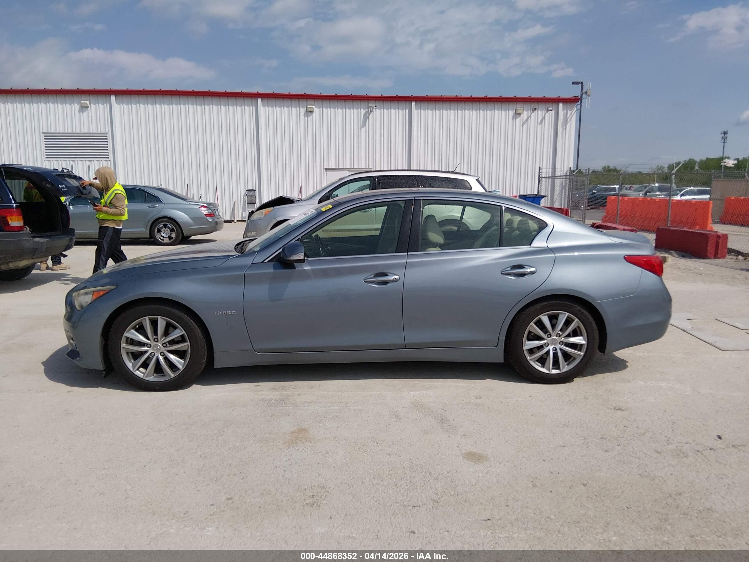 2014 Infiniti Q50 Hybrid Premium Blue vin: JN1AV7AP3EM690923