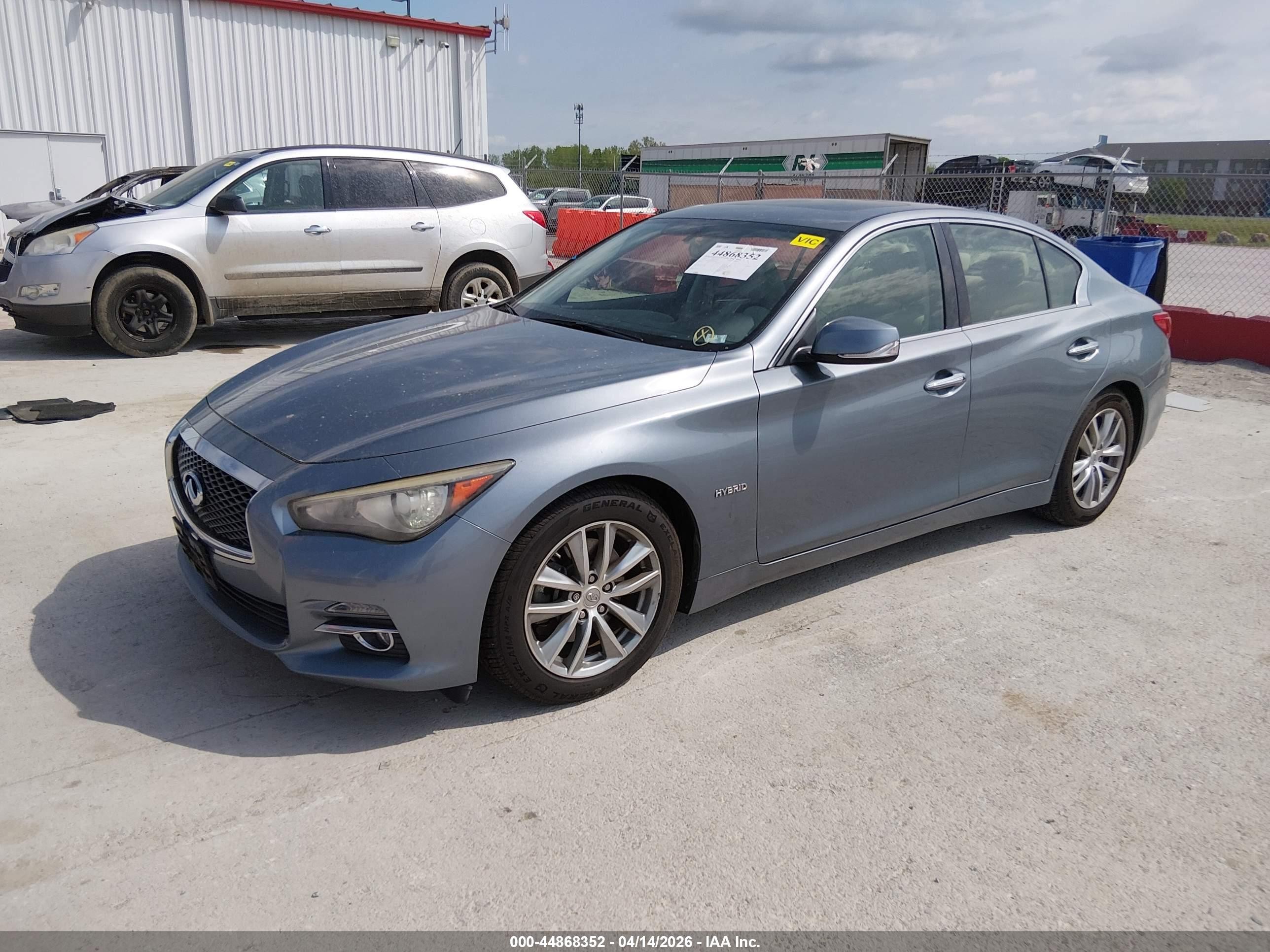 2014 Infiniti Q50 Hybrid Premium Blue vin: JN1AV7AP3EM690923