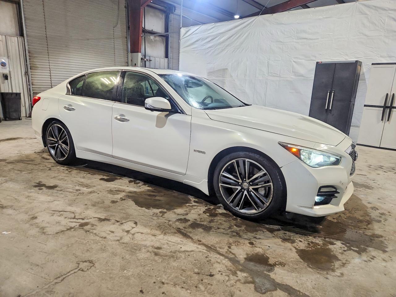 2014 Infiniti Q50 Hybrid Sport Белый vin: JN1AV7AP3EM692316