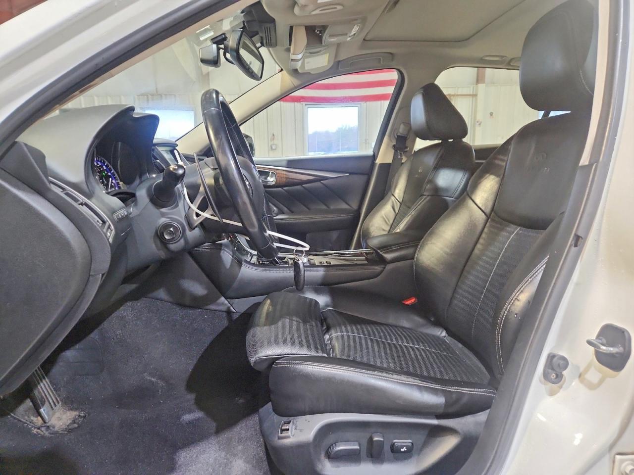 2014 Infiniti Q50 Hybrid Sport Белый vin: JN1AV7AP3EM692316