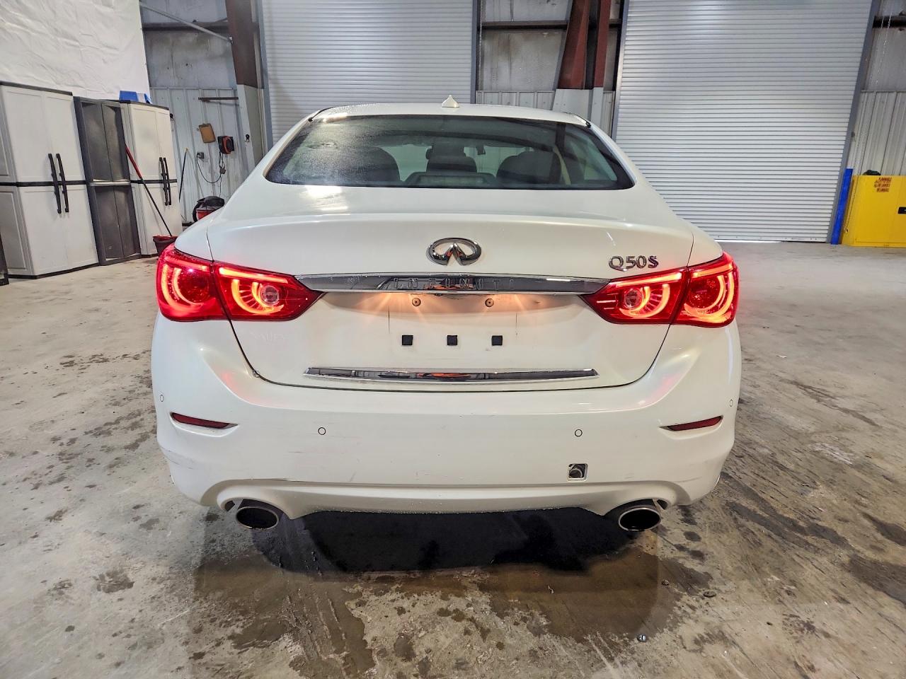 2014 Infiniti Q50 Hybrid Sport Белый vin: JN1AV7AP3EM692316