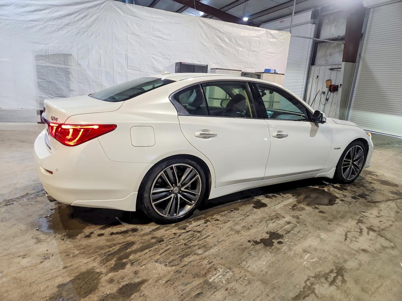 2014 Infiniti Q50 Hybrid Sport Белый vin: JN1AV7AP3EM692316