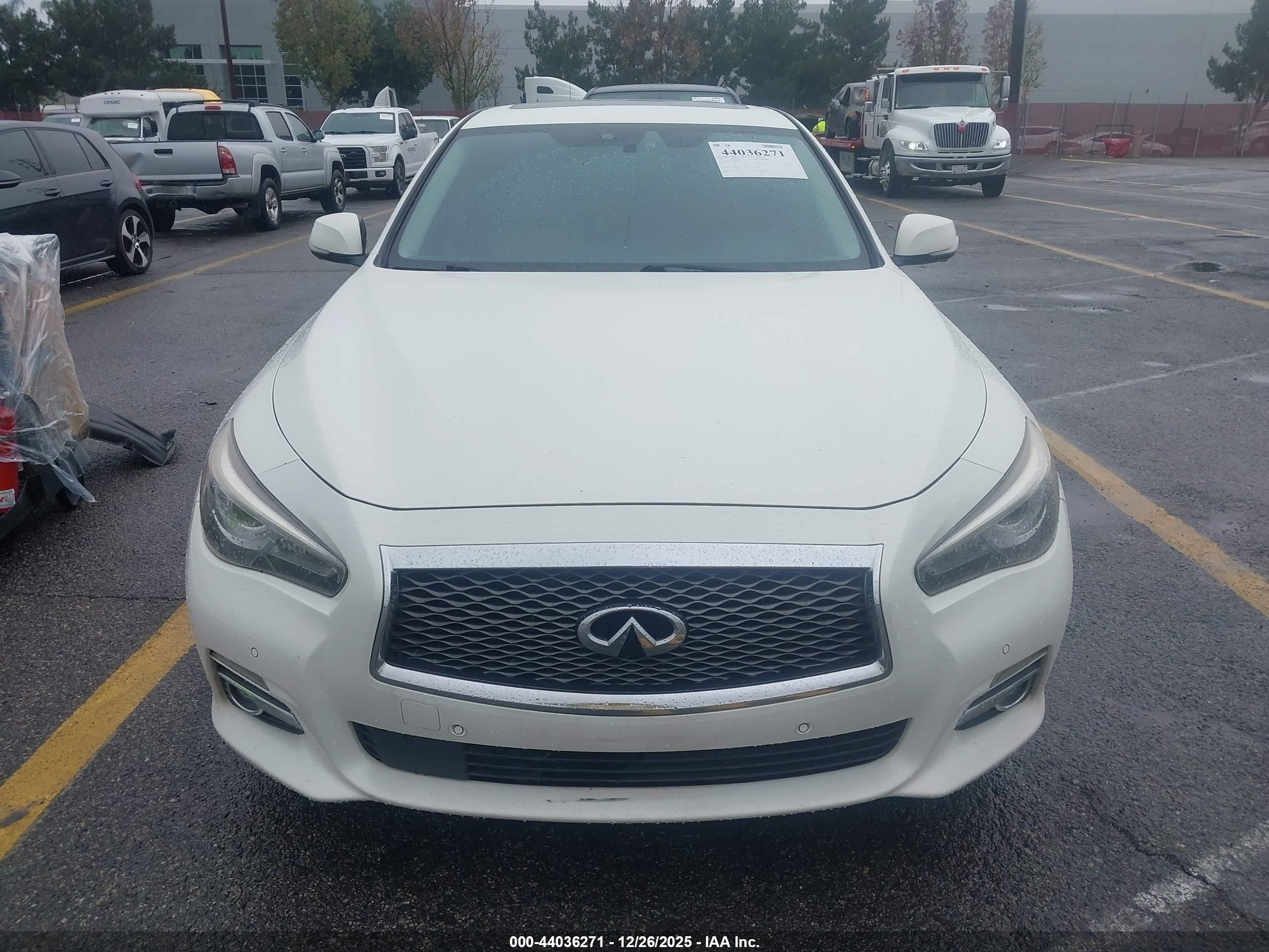 2015 Infiniti Q50 Hybrid Premium White vin: JN1AV7AP3FM790375
