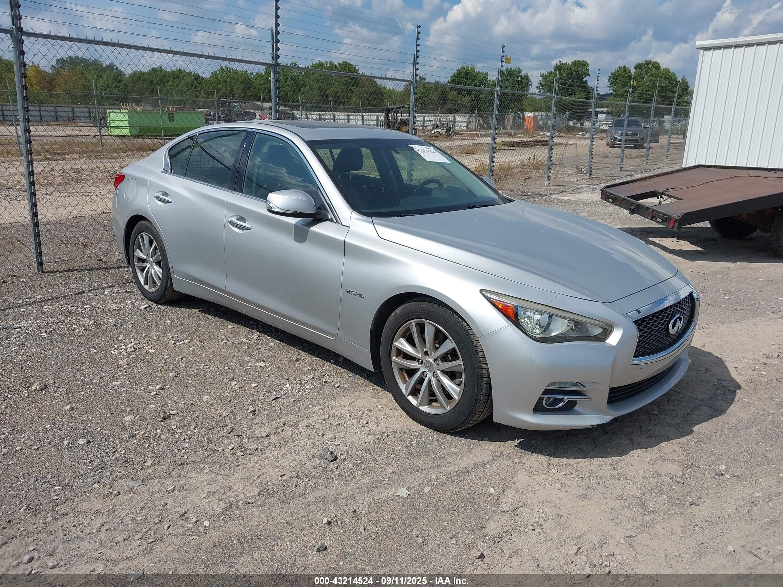 2015 Infiniti Q50 Hybrid Premium Silver vin: JN1AV7AP4FM790045