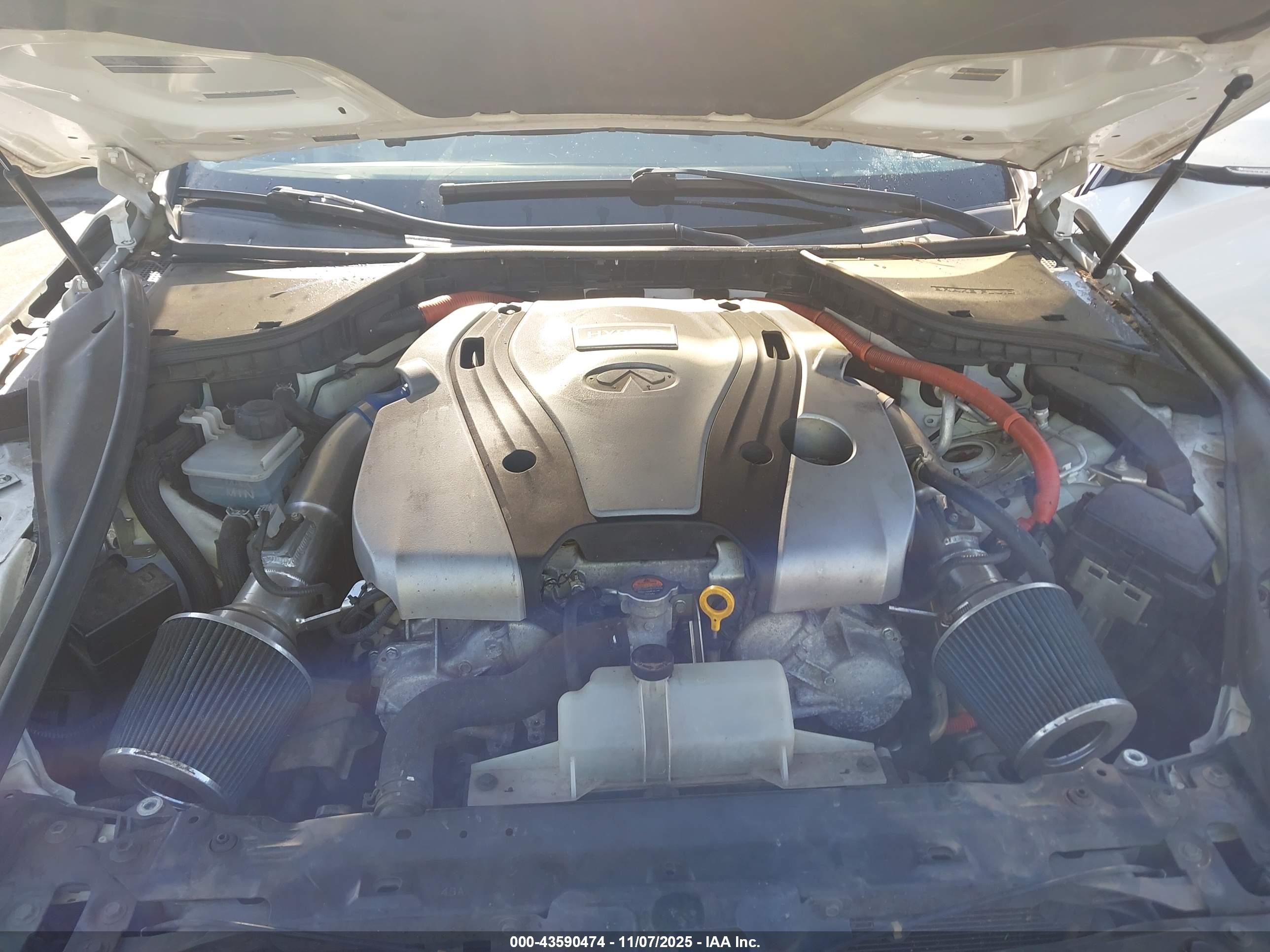 2015 Infiniti Q50 Hybrid Premium Белый vin: JN1AV7AP4FM790563