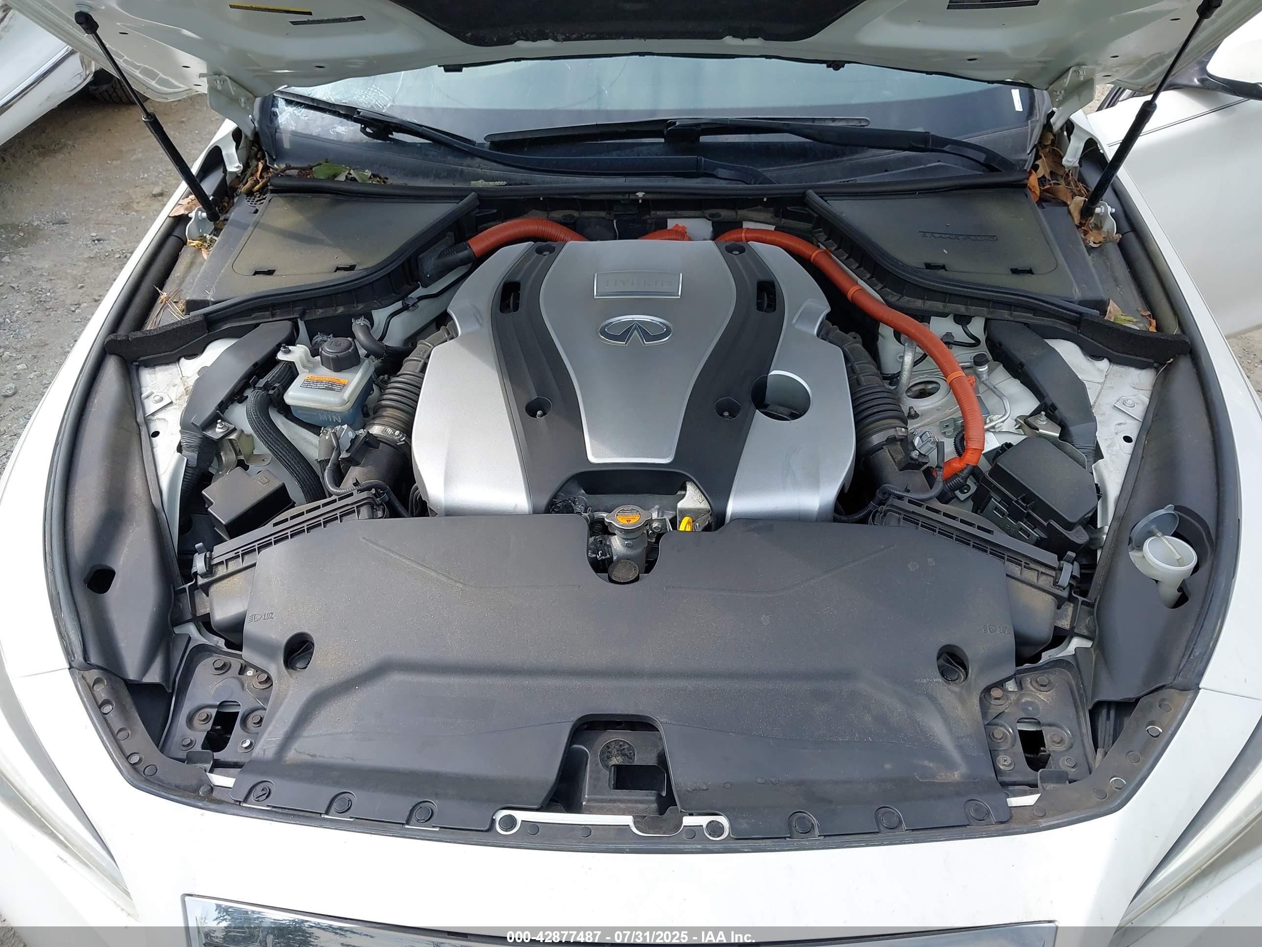 2015 Infiniti Q50 Hybrid Premium/sport White vin: JN1AV7AP4FM790689