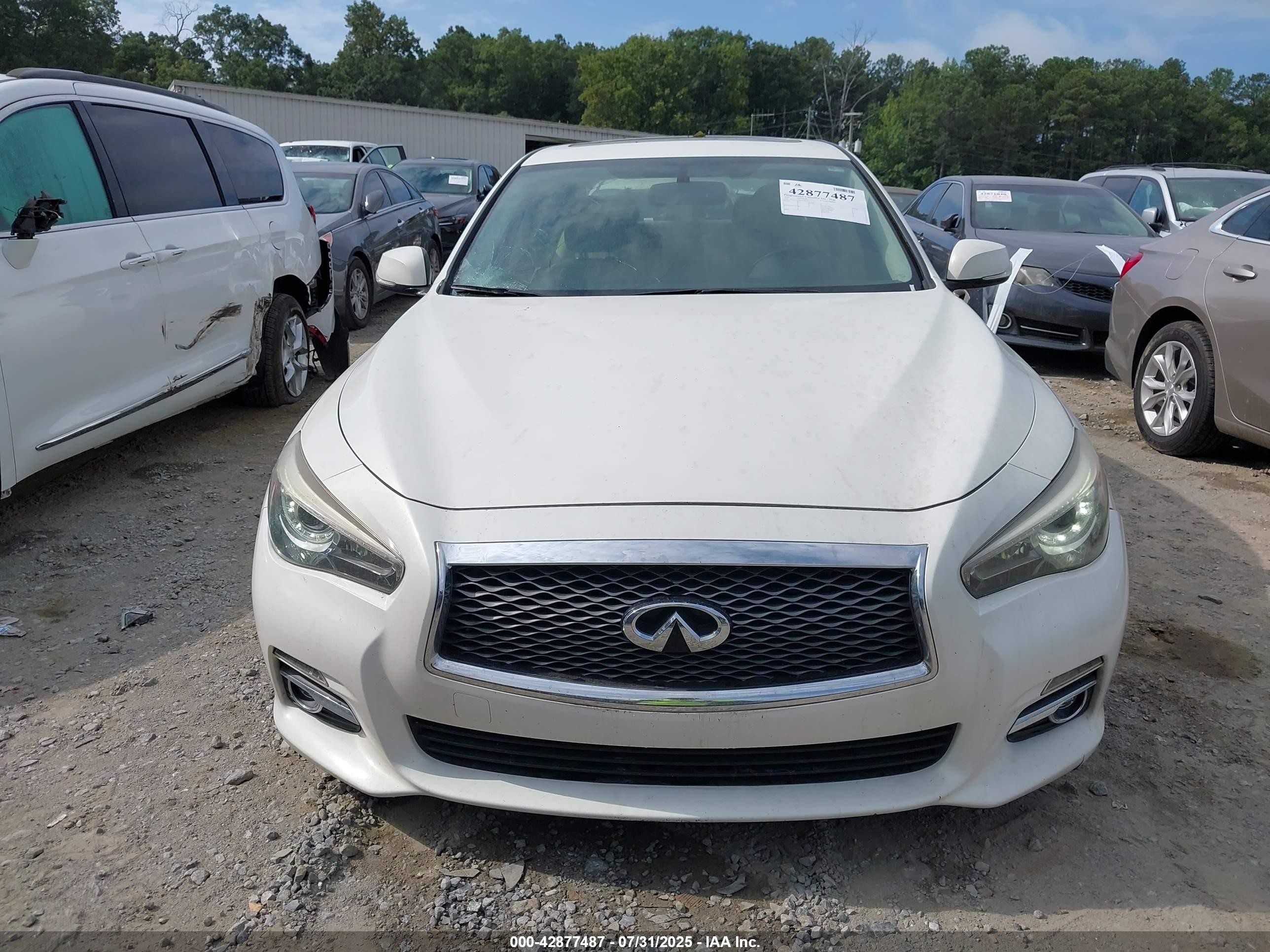 2015 Infiniti Q50 Hybrid Premium/sport White vin: JN1AV7AP4FM790689