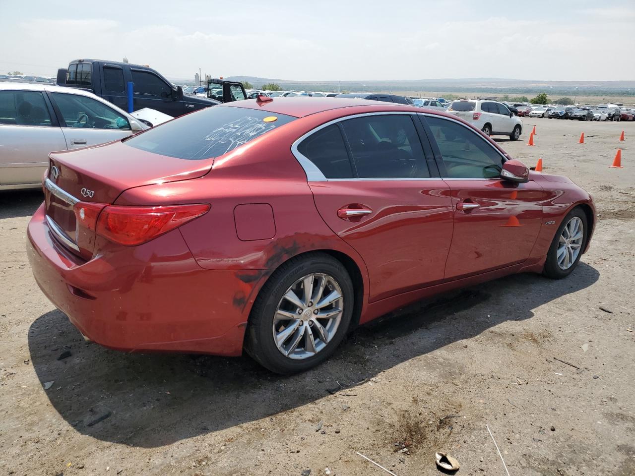 2014 Infiniti Q50 Красный vin: JN1AV7AP5EM691006