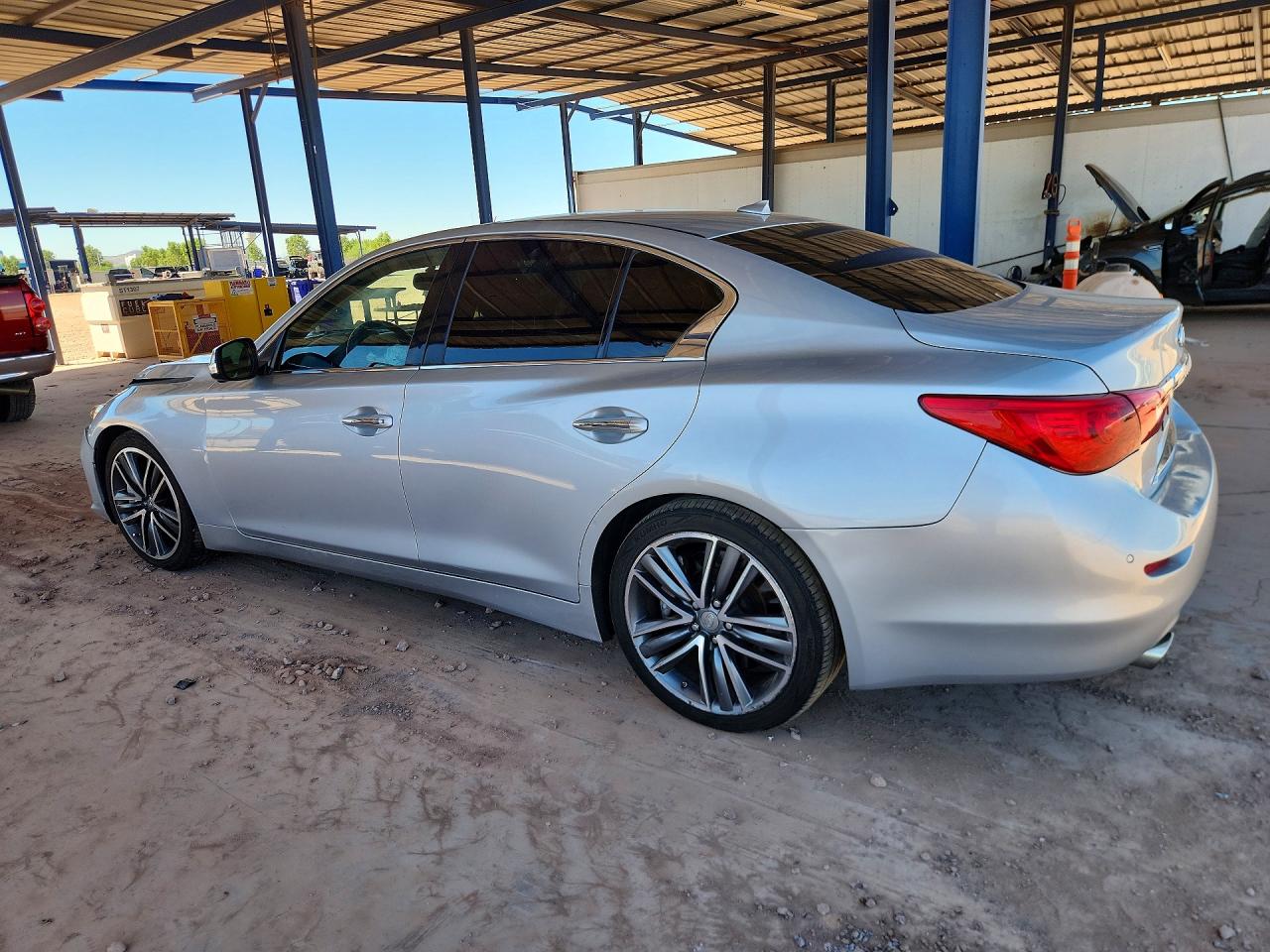 2014 Infiniti Q50 Hybrid Sport Silver vin: JN1AV7AP5EM691720