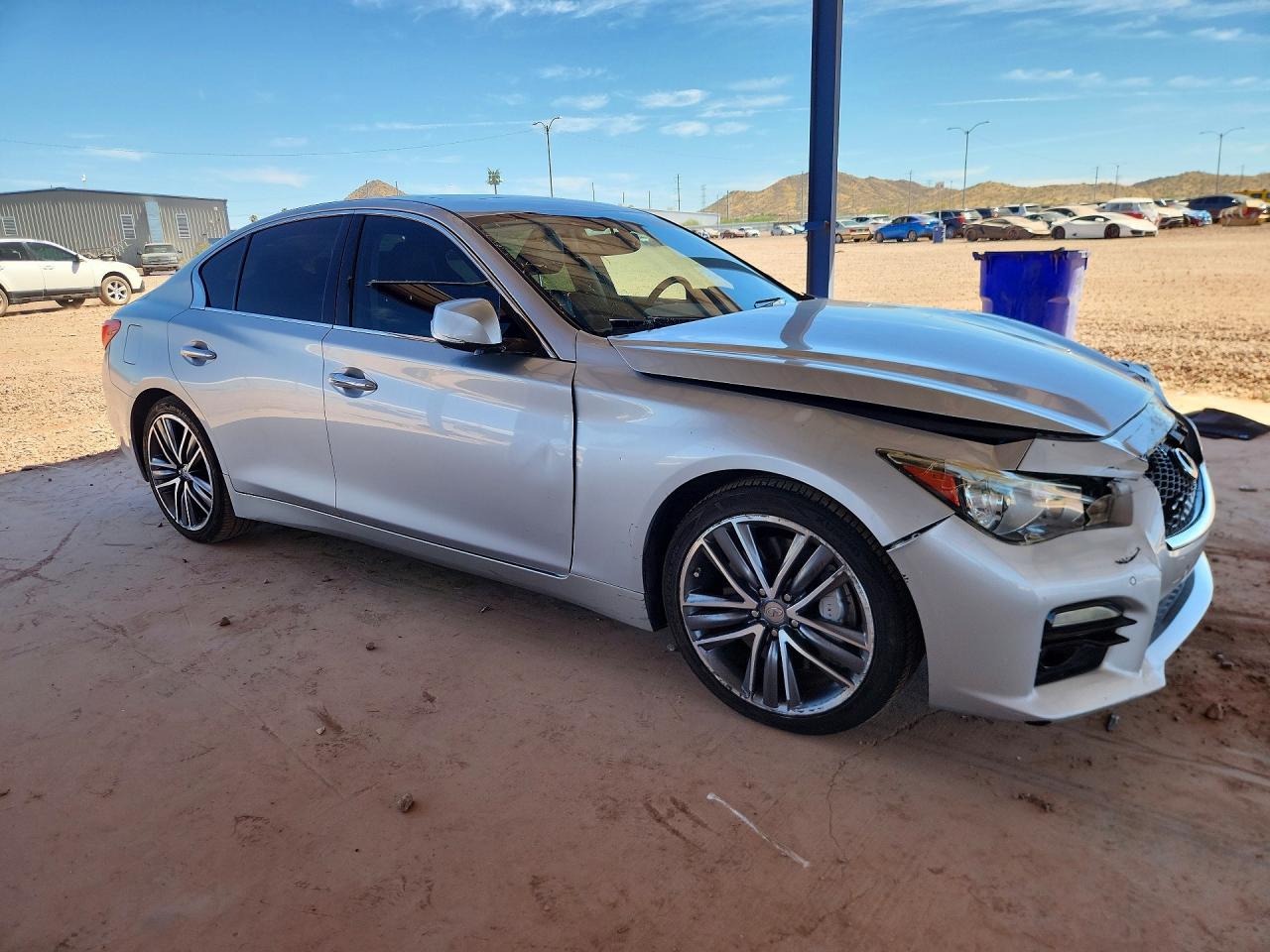 2014 Infiniti Q50 Hybrid Sport Silver vin: JN1AV7AP5EM691720