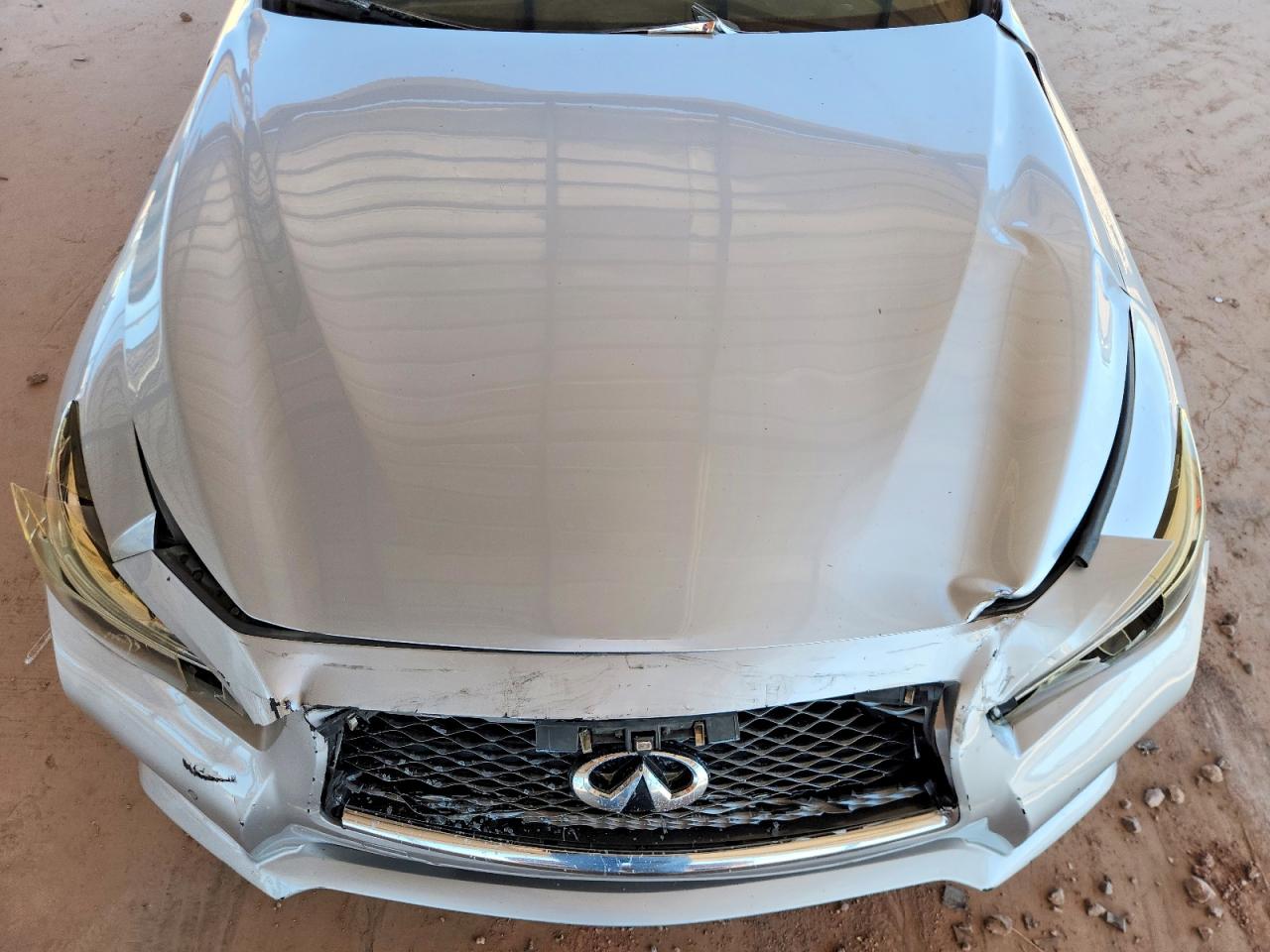 2014 Infiniti Q50 Hybrid Sport Silver vin: JN1AV7AP5EM691720