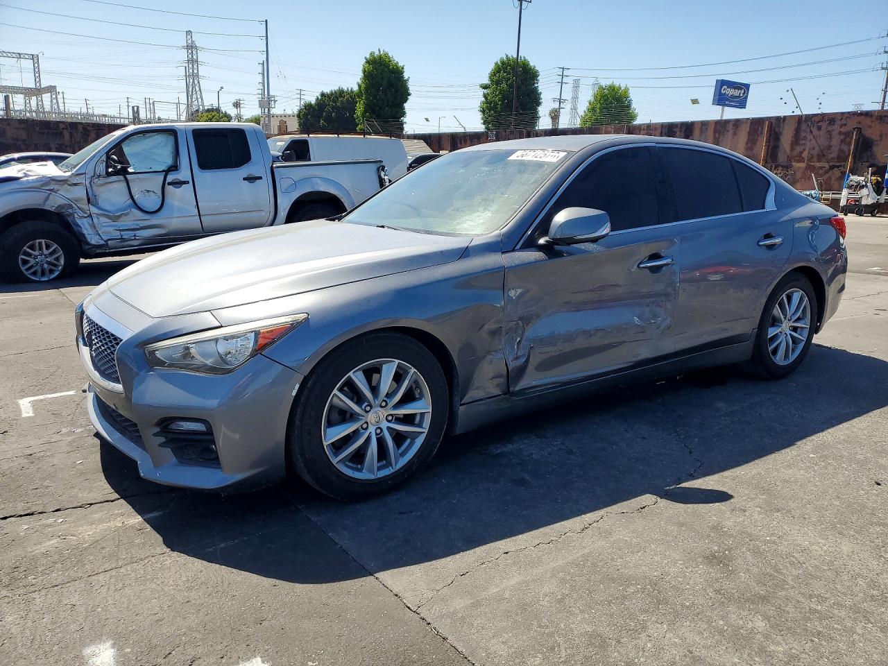 2014 Infiniti Q50 Hybrid Premium Gray vin: JN1AV7AP5EM692205